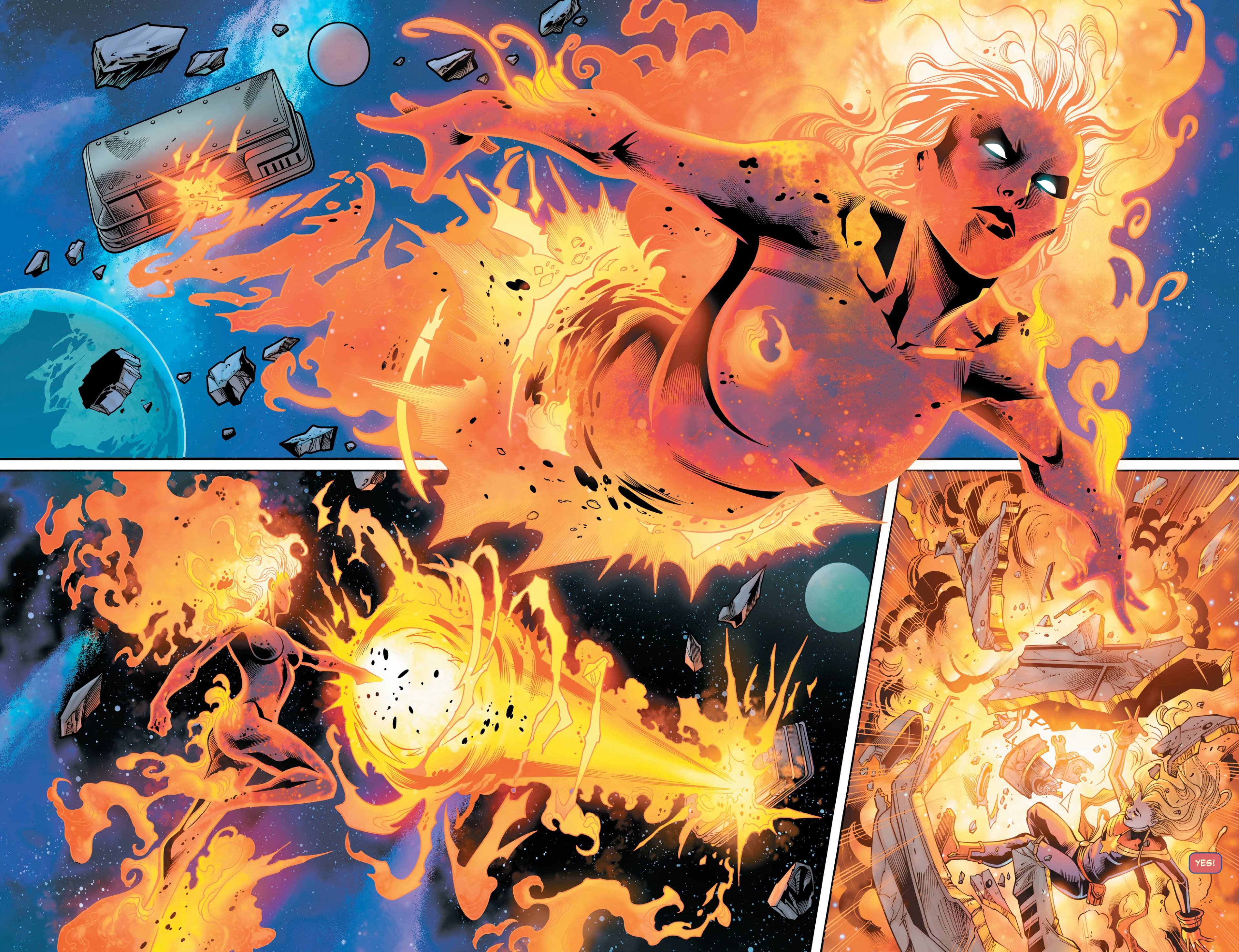 CAPTAIN MARVEL #34 page by Kelly Thompson and Sergio Dávila