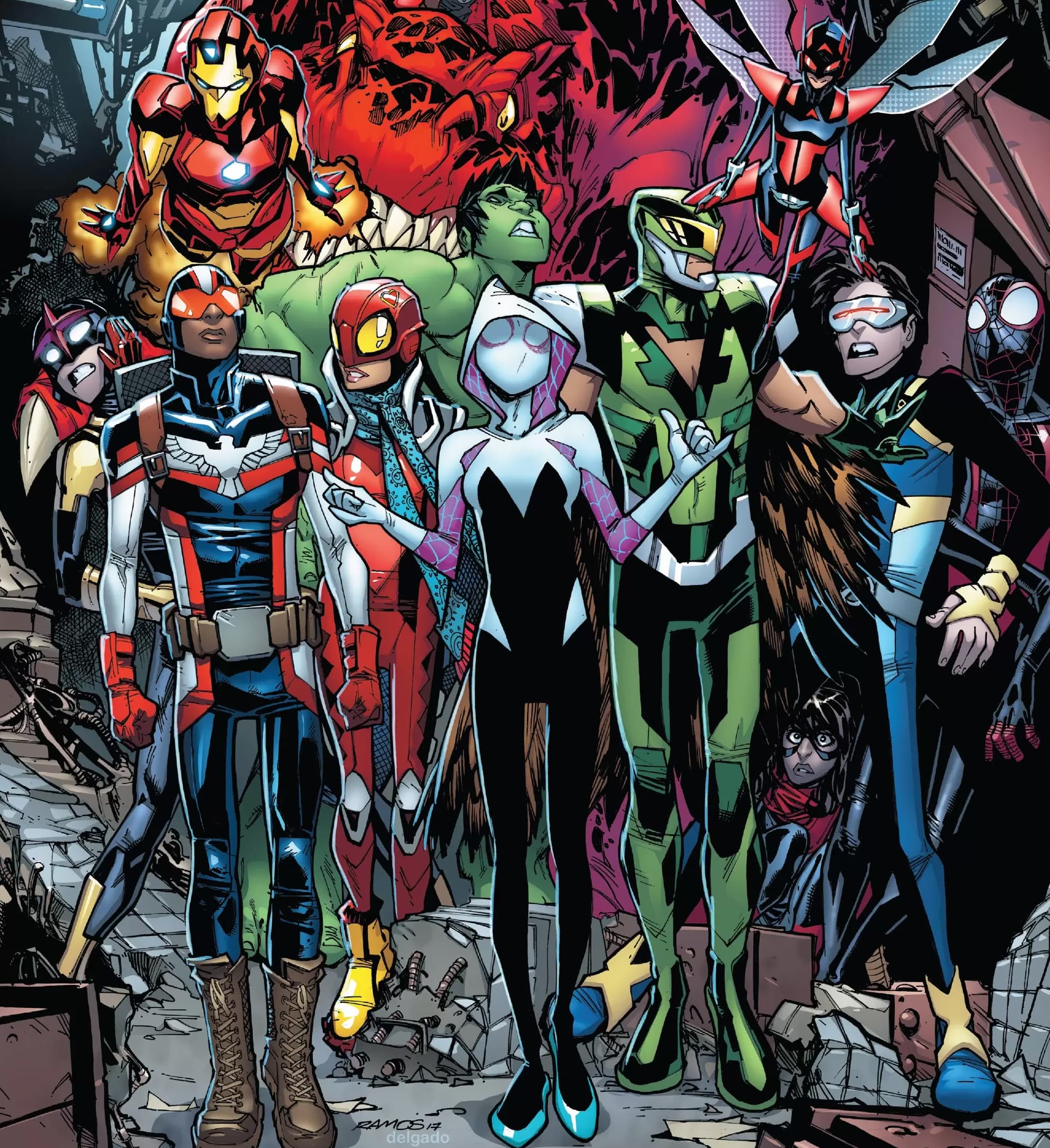 CHAMPIONS (2016) #16 art by Humberto Ramos and Edgar Delgado