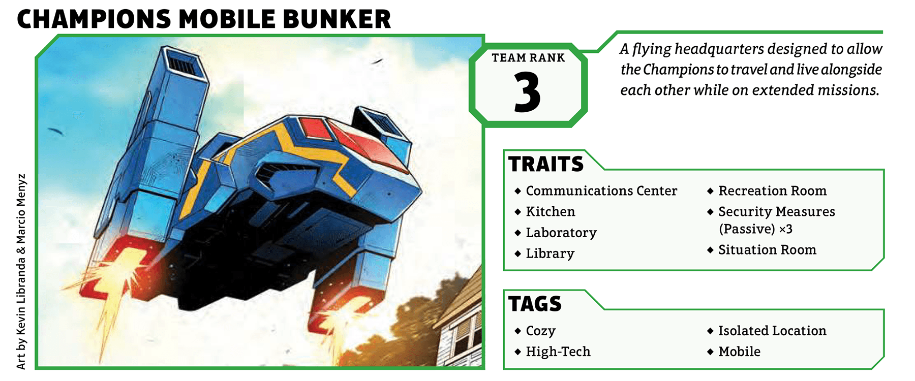 Champions Mobile Bunker Headquarters