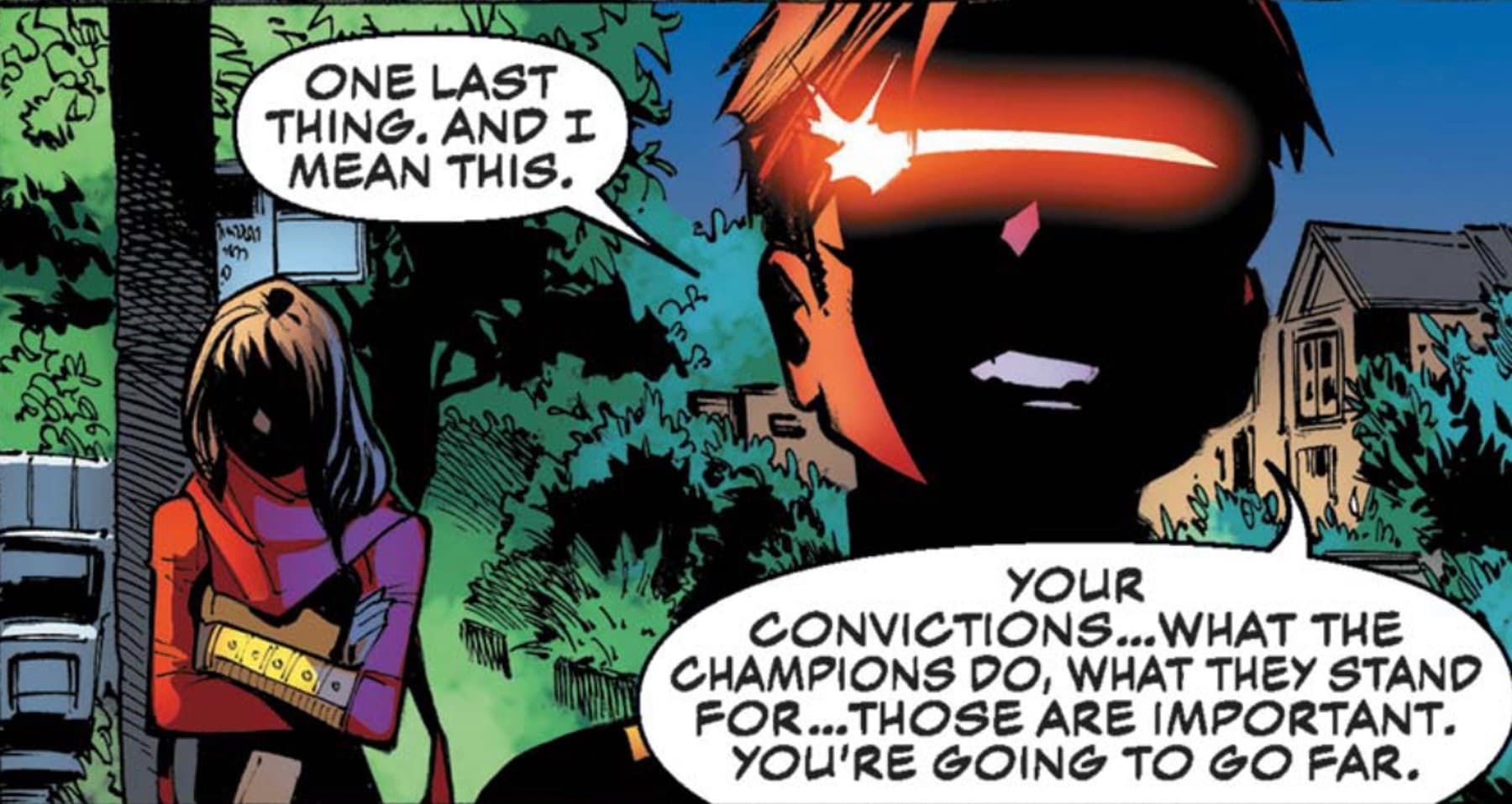 CHAMPIONS (2016) #18 panel by Mark Waid and Humberto Ramos