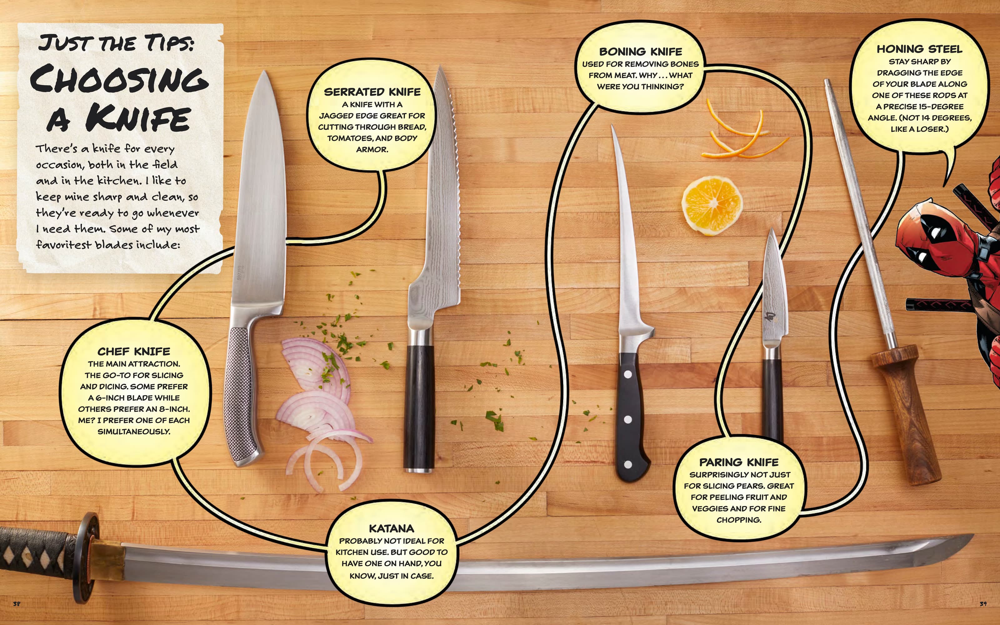 Cooking with Deadpool - Just the Tips: Choosing a Knife
