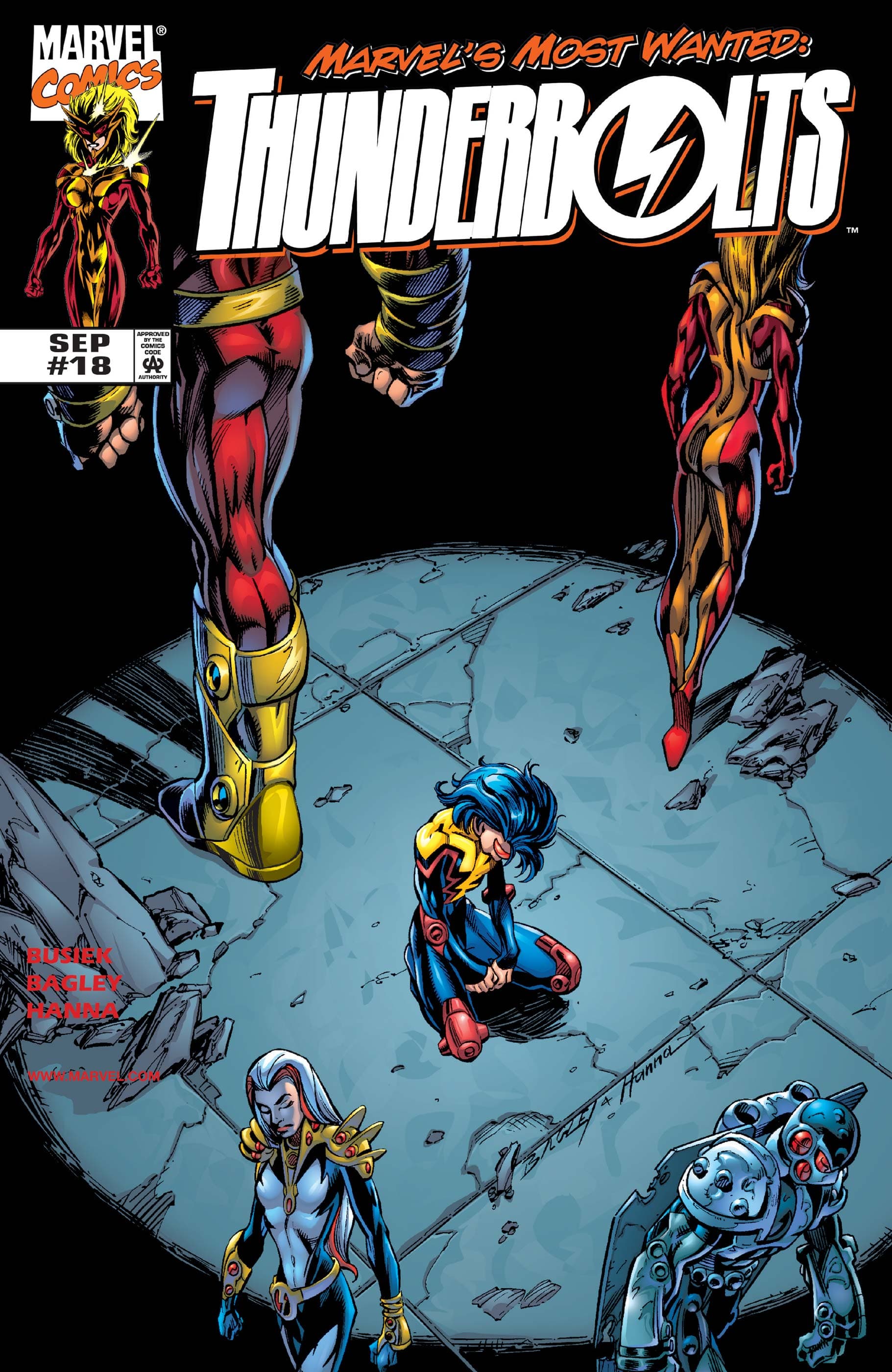 THUNDERBOLTS (1997) #18 cover by Mark Bagley