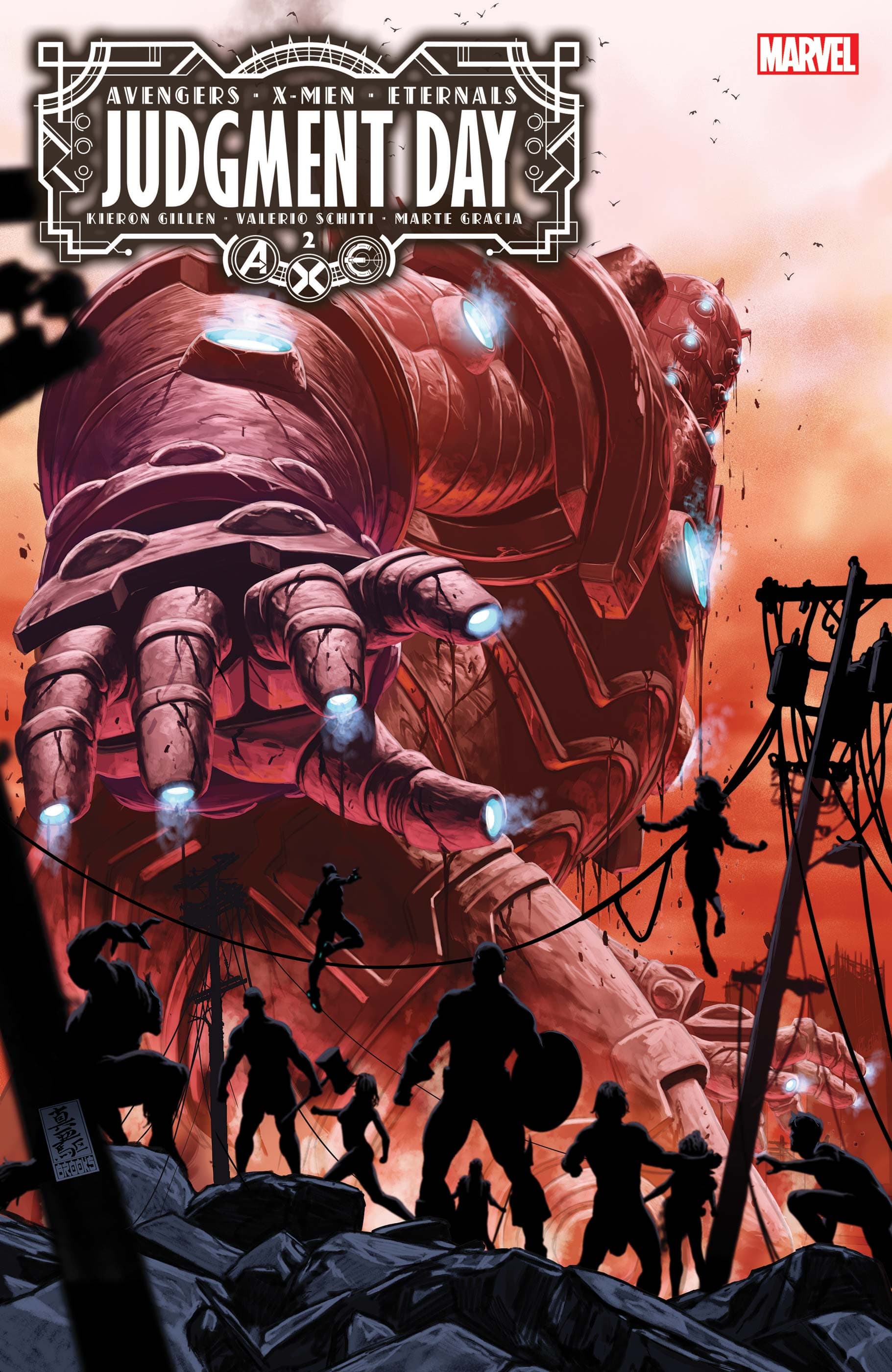 A.X.E.: JUDGMENT DAY (2022) #2 cover by Mark Brooks