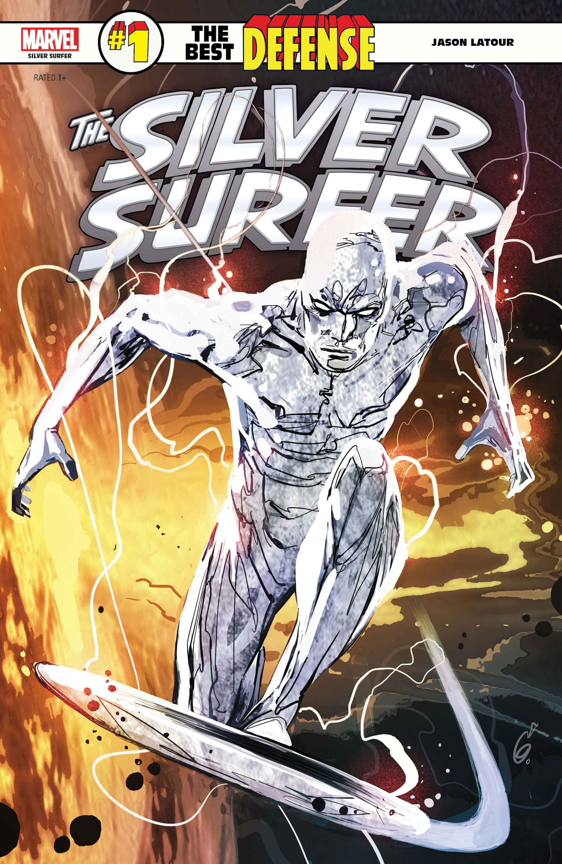  Silver Surfer: The Best Defense (2018) #1 cover by Ron Garney