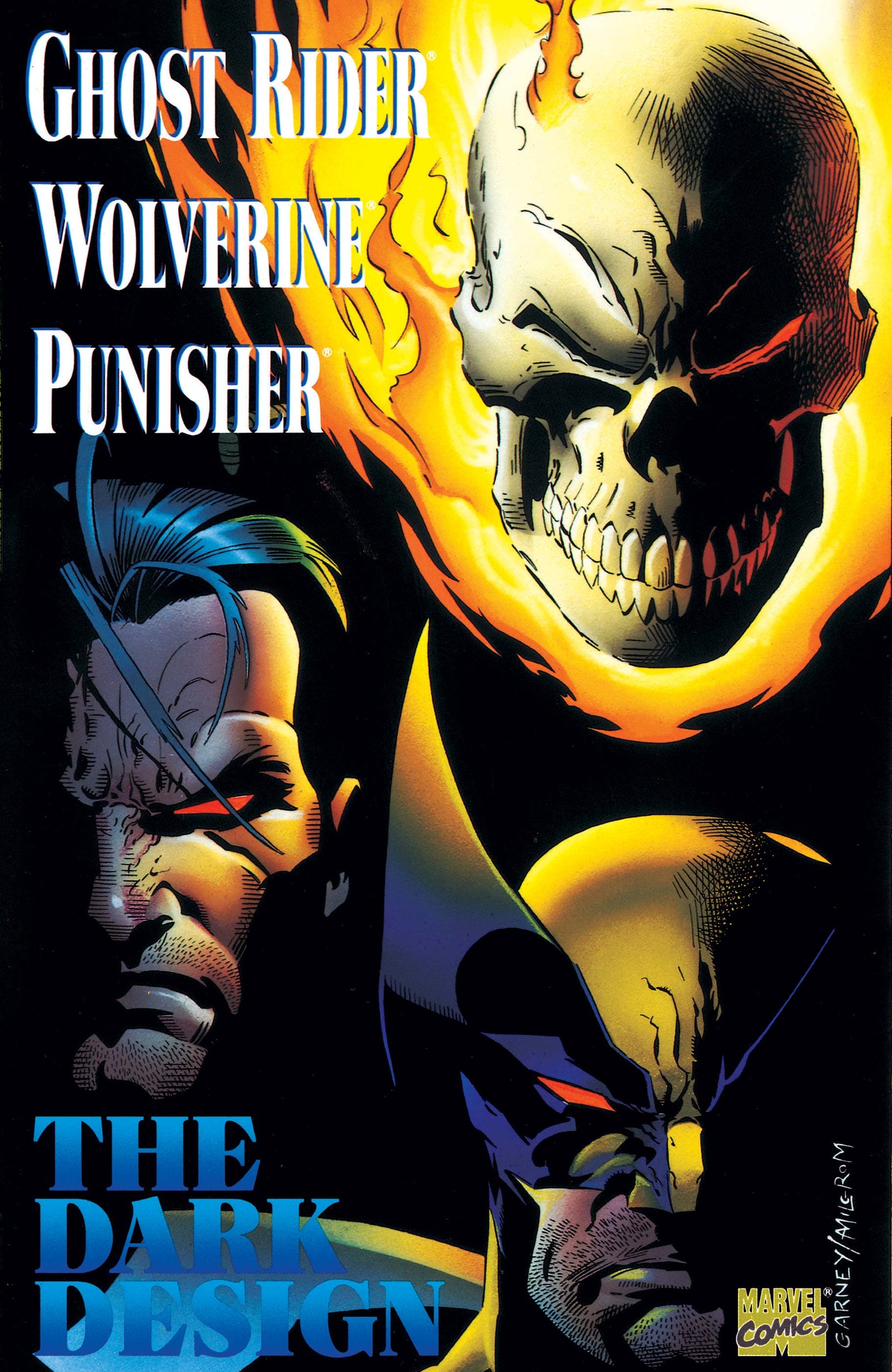 GHOST RIDER/WOLVERINE/PUNISHER: THE DARK DESIGN (1994) cover by Ron Garney
