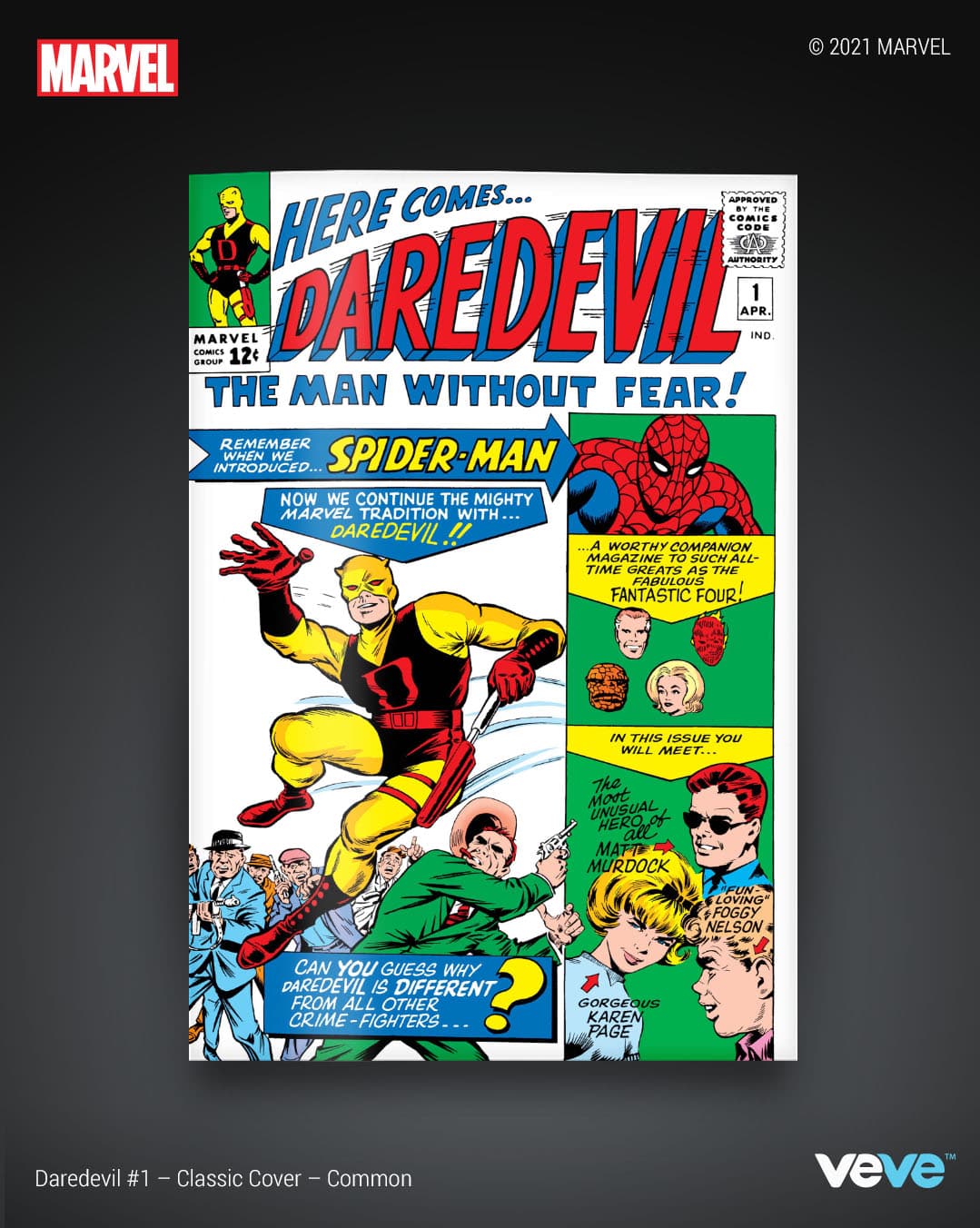 DAREDEVIL #1 COMMON – Classic Cover