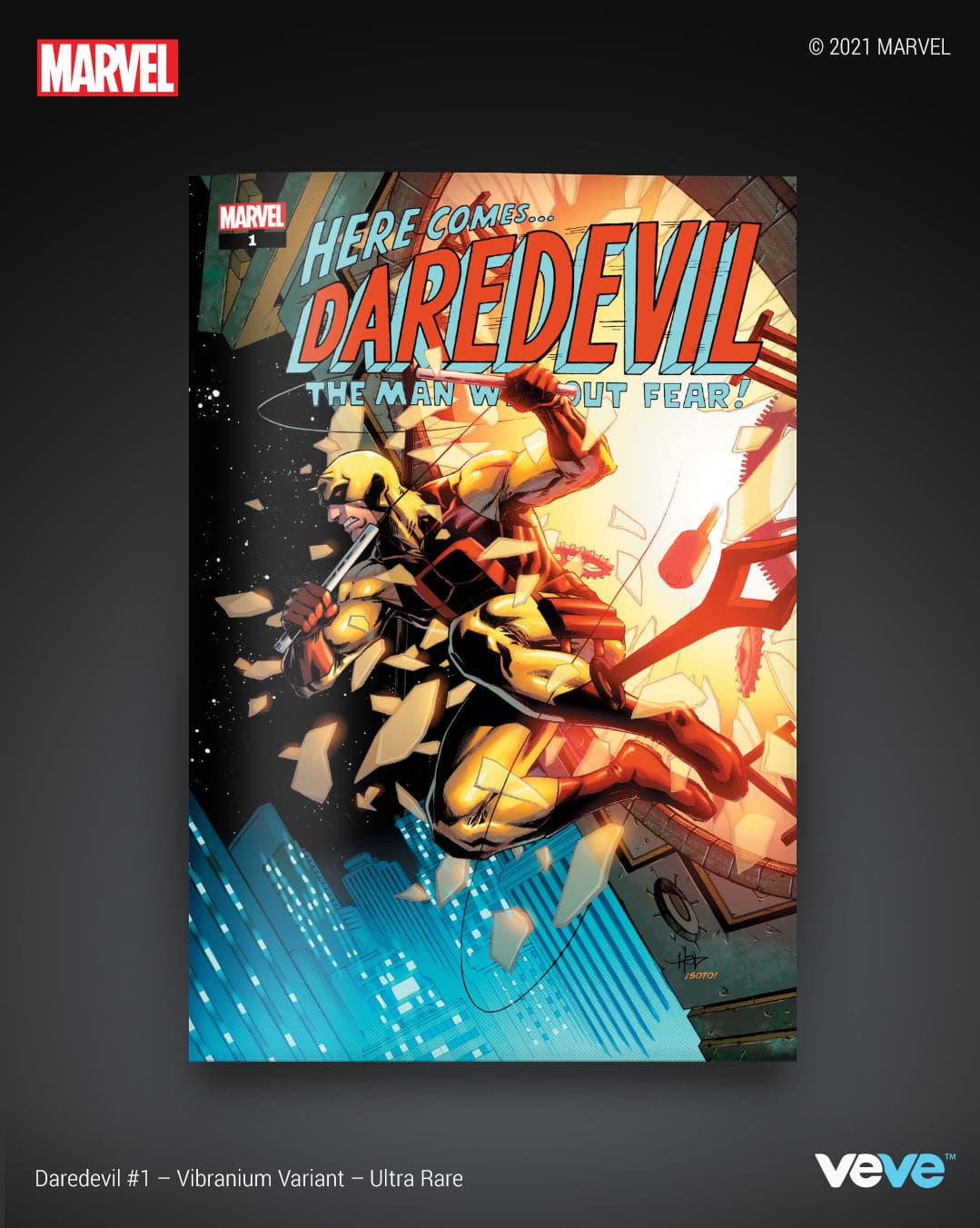 DAREDEVIL #1 ULTRA RARE – Vibranium Variant (VeVe Exclusive)