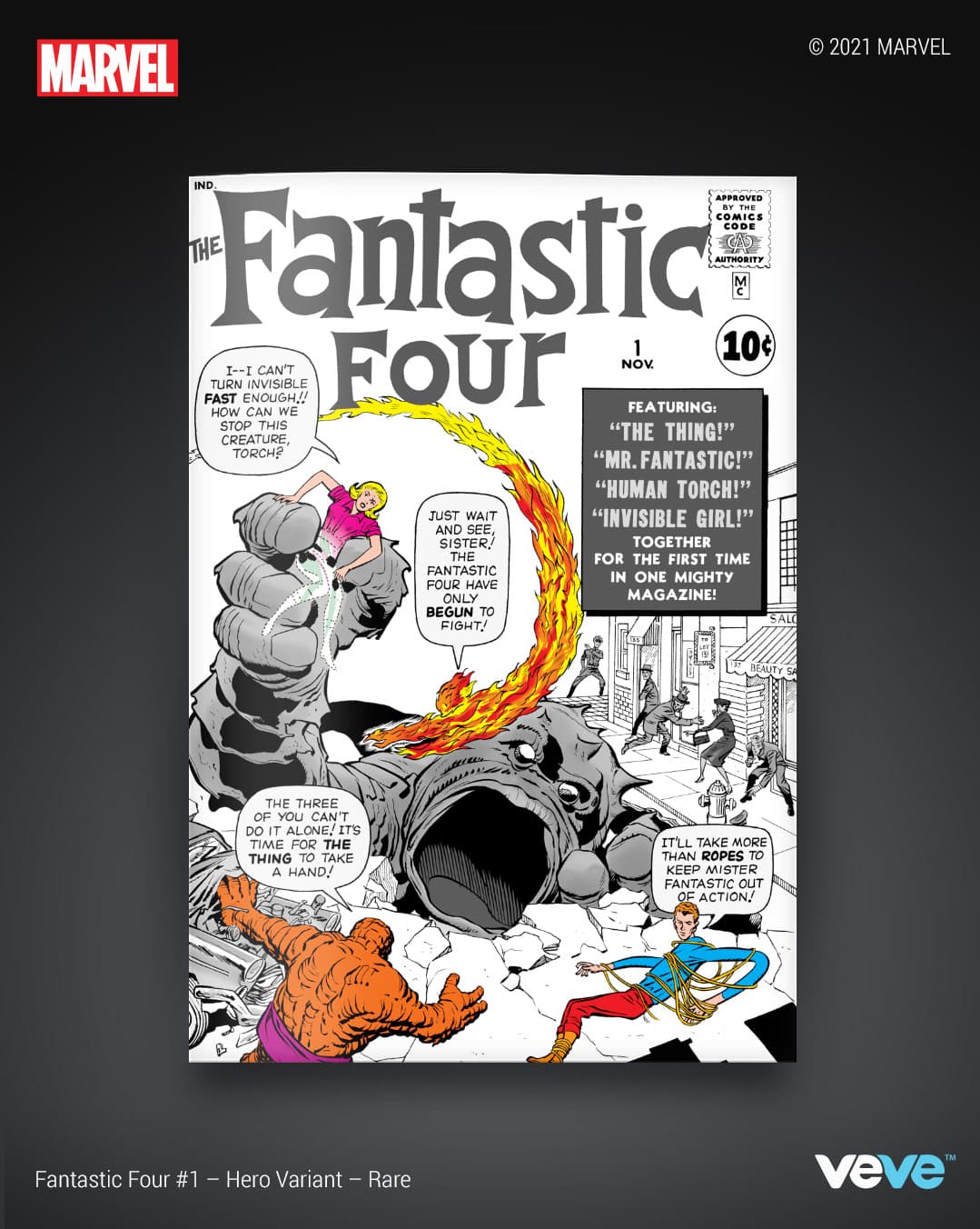 FANTASTIC FOUR #1: Hero Variant (Rare)