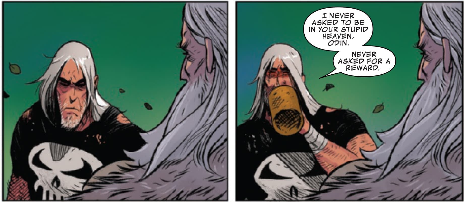 Frank Castle bored in Valhalla