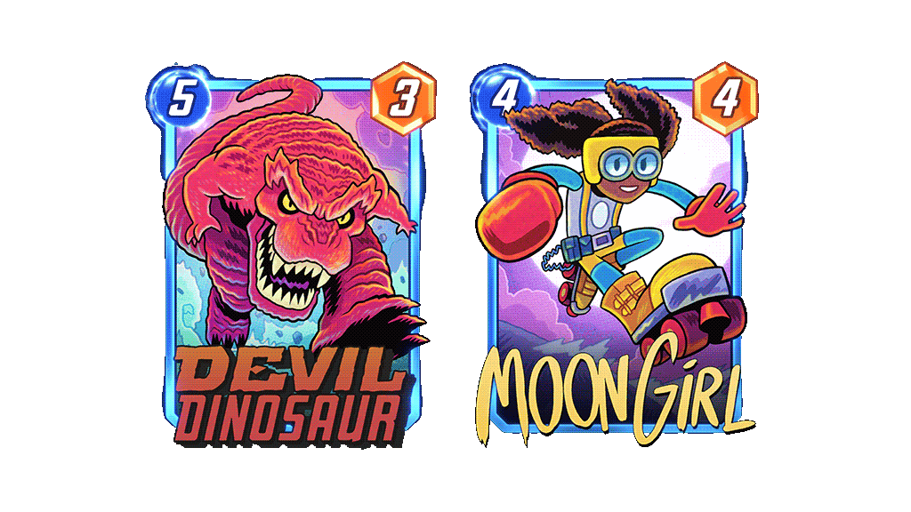 MARVEL SNAP Dan Hipp Variants Devil Dinosaur Moon Girl