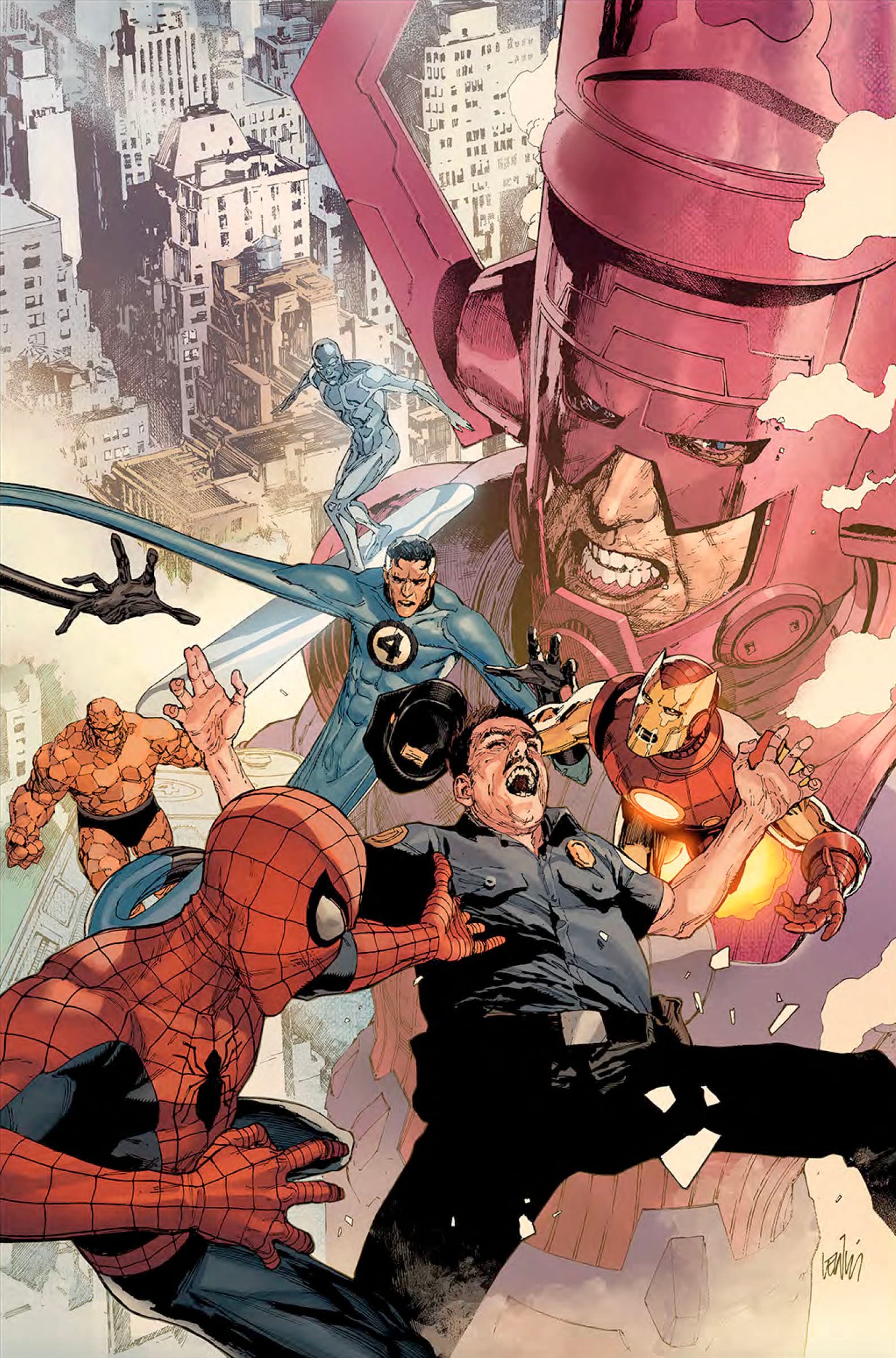 DAREDEVIL #7 by Leinil Yu (pencils) and Sunny Gho (colors)