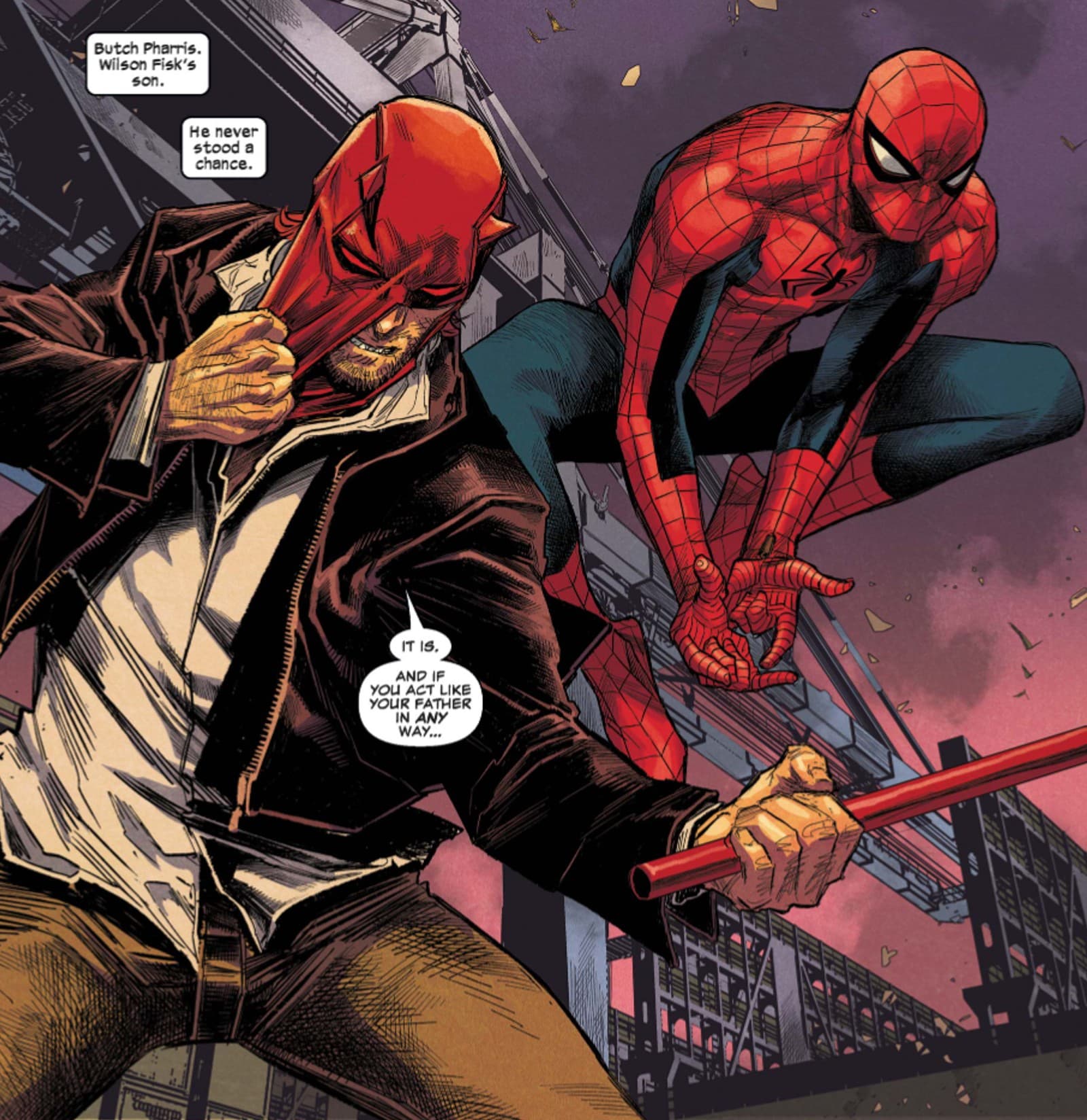 DAREDEVIL (2022) #1 artwork by Marco Checchetto and Matt Wilson