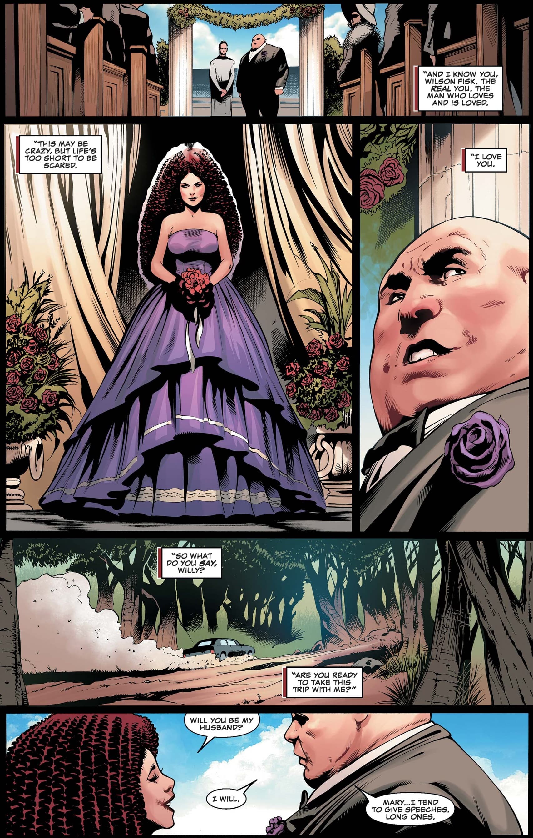 Partners in crime (and love) from DAREDEVIL (2019) #36.