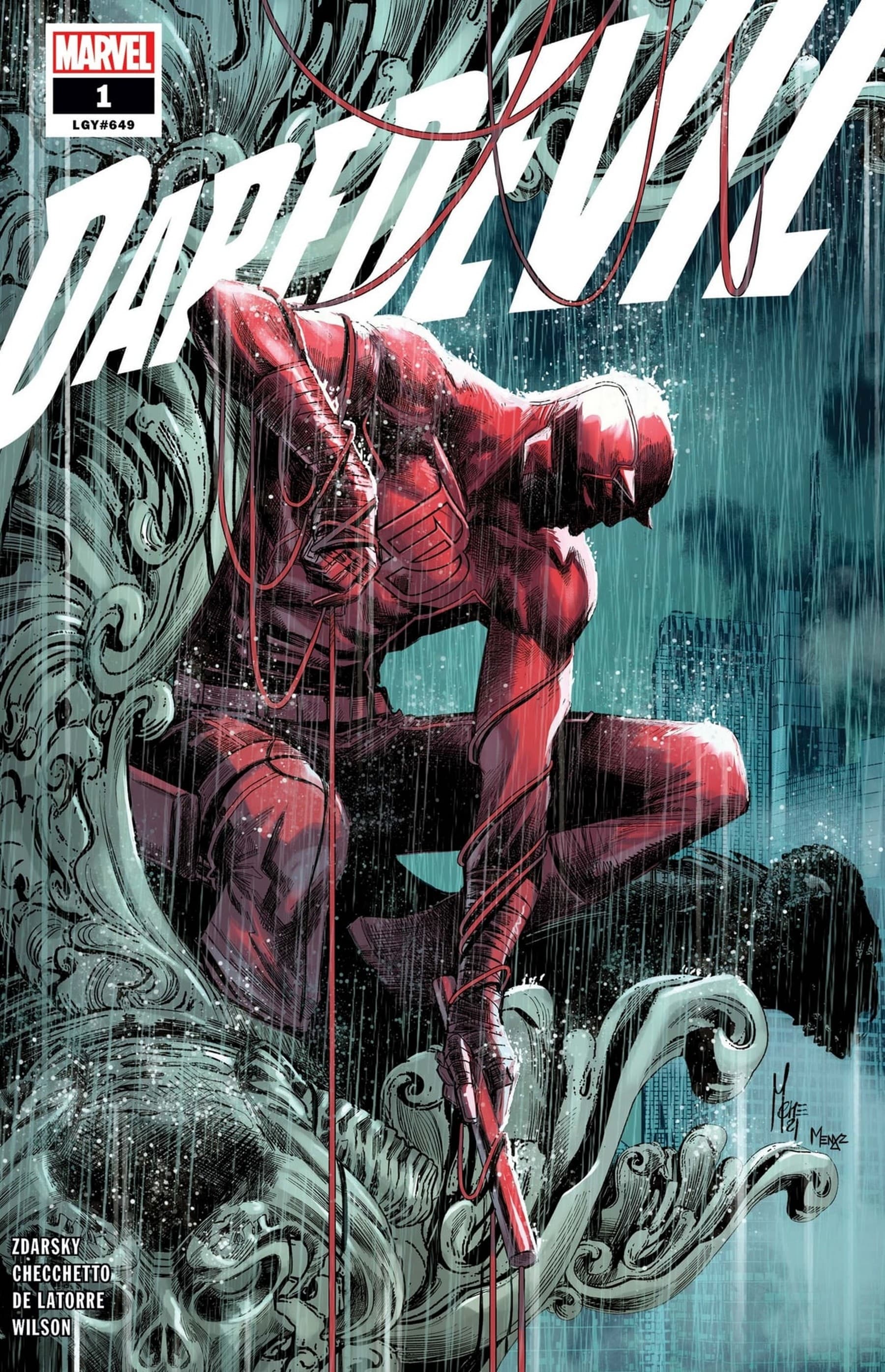 DAREDEVIL (2022) #1 cover by Marco Checchetto and Matthew Wilson