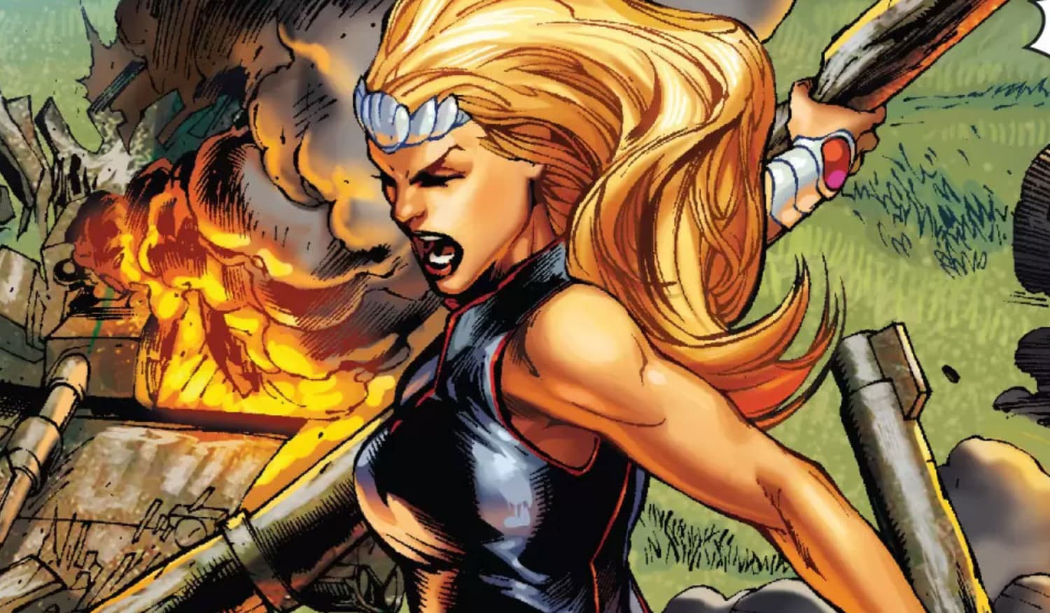 DARK REIGN: NEW NATION (2008) #1 panel by Stefano Caselli and Daniele Rudoni