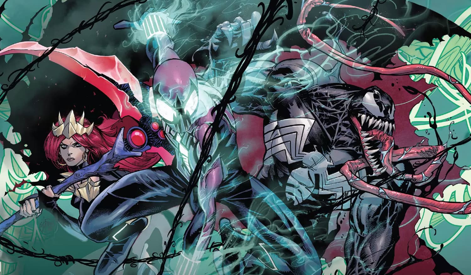 DARK WEB (2022) #1 cover by Adam Kubert. Frank Martin and Joe Caramagna