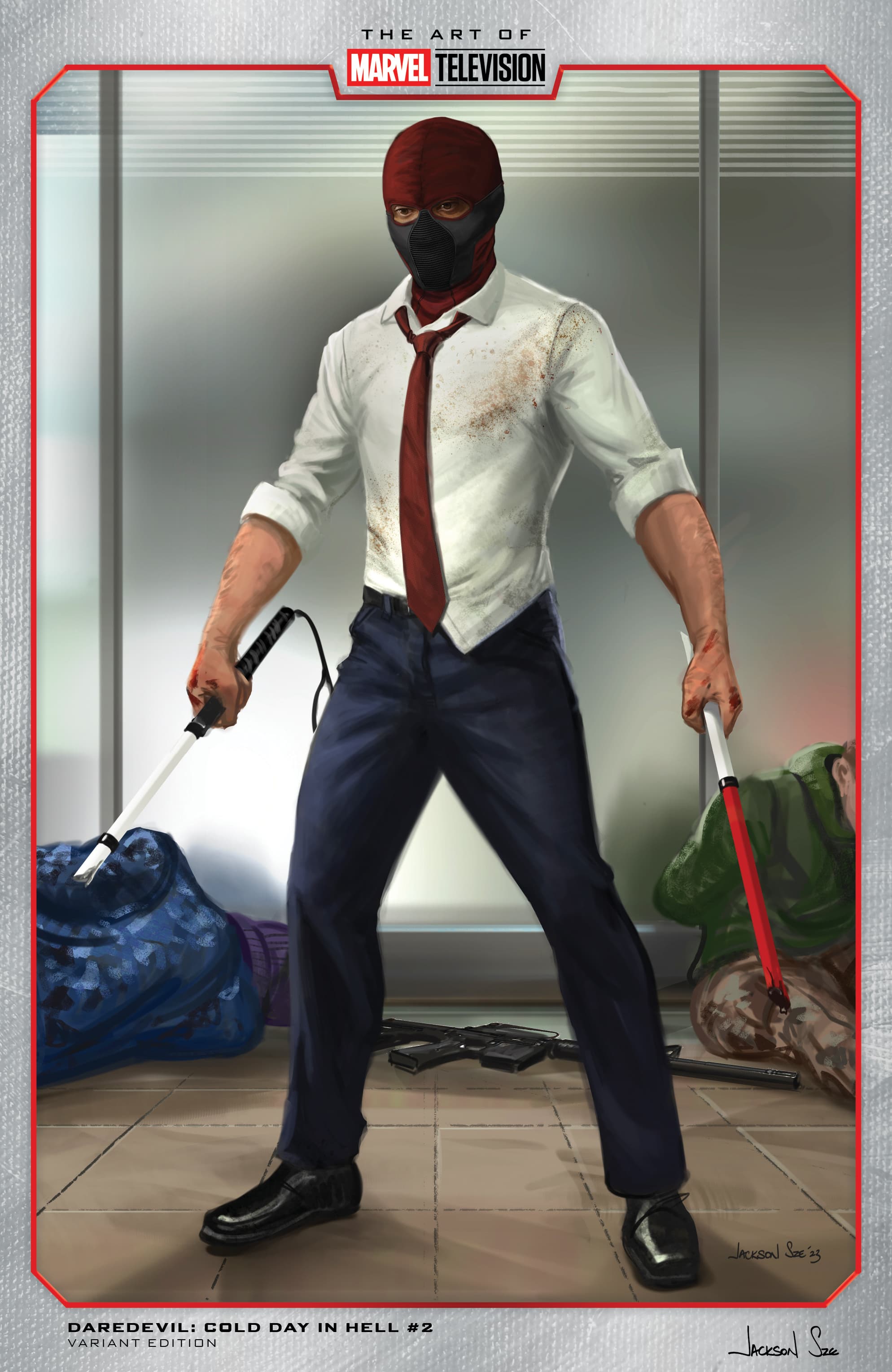 DAREDEVIL: COLD DAY IN HELL #2 Marvel Television Wraparound Variant Cover by Jackson Sze