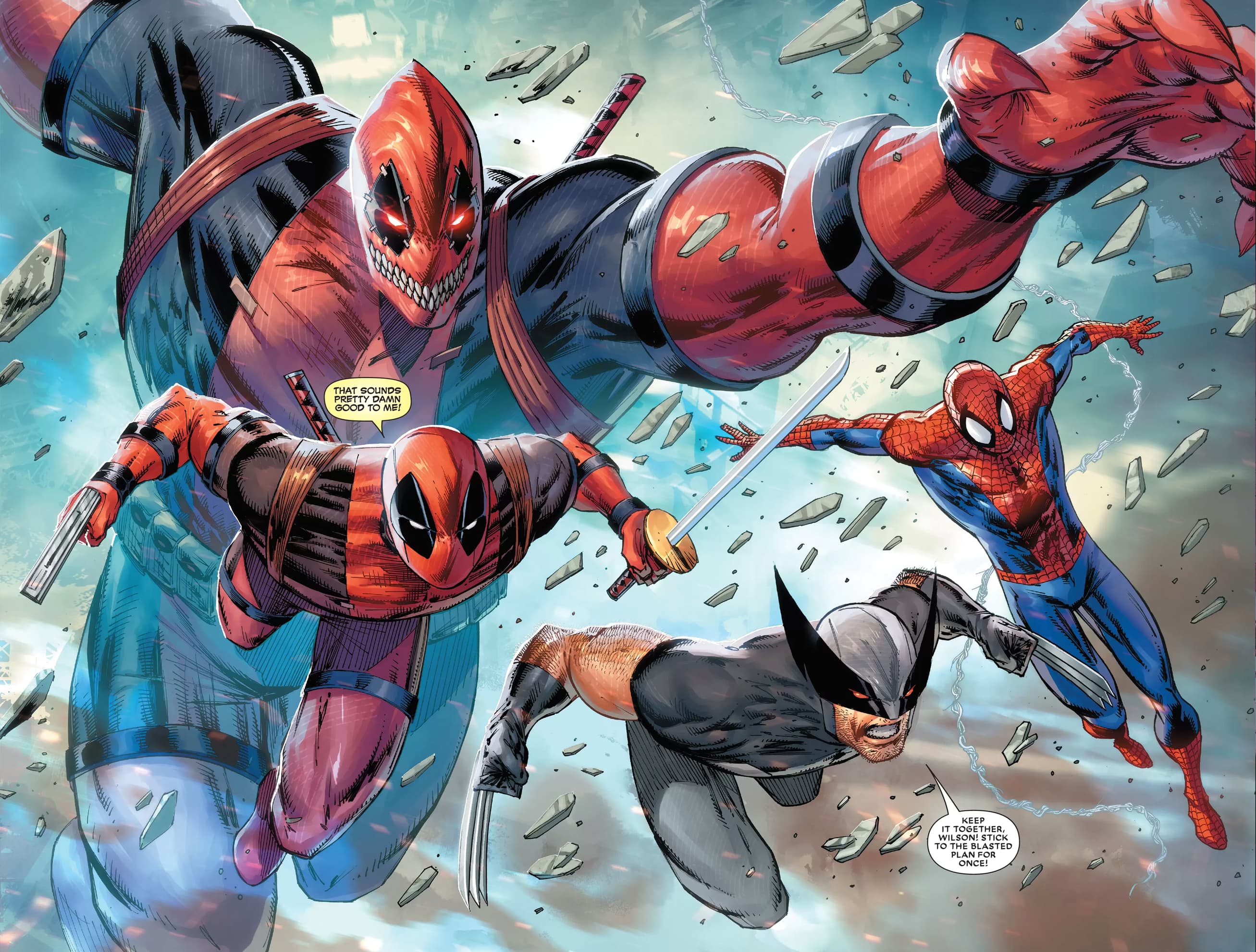 DEADPOOL: BADDER BLOOD (2023) #5 artwork by Rob Liefeld, Cory Hamscher, and Jay David Ramos
