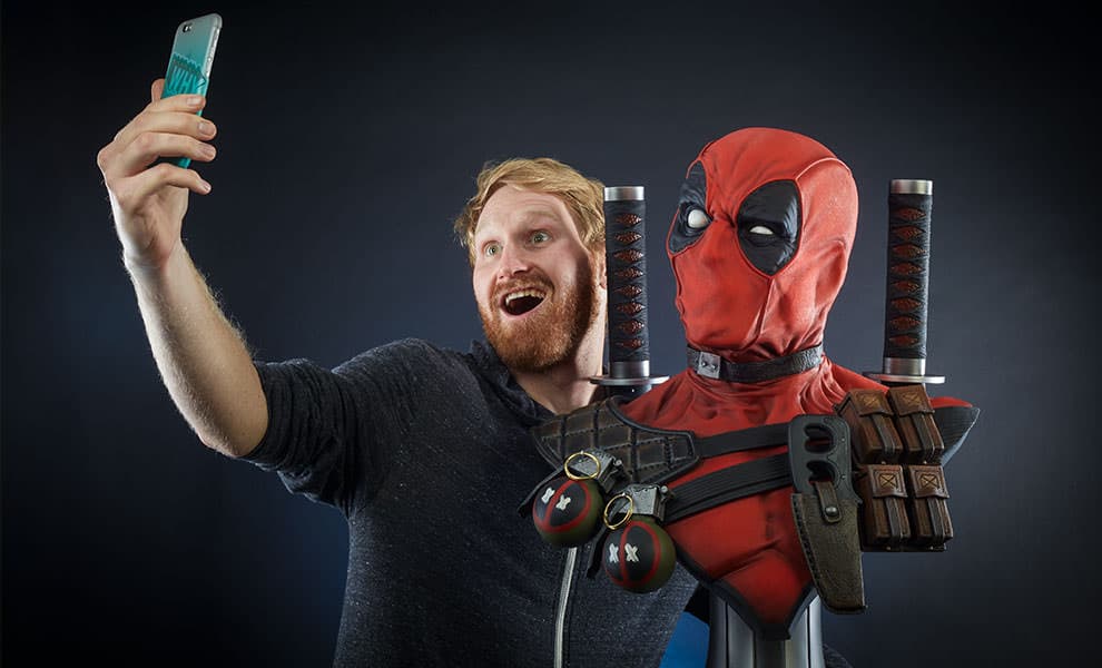 <a href=https://www.sideshow.com/collectibles/marvel-deadpool-sideshow-collectibles-400292>Deadpool Life-Size Bust by Sideshow Collectibles </a> / Sideshow