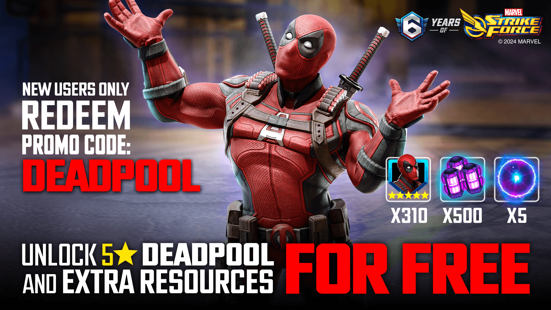 MARVEL Strike Force Deadpool Promo Code