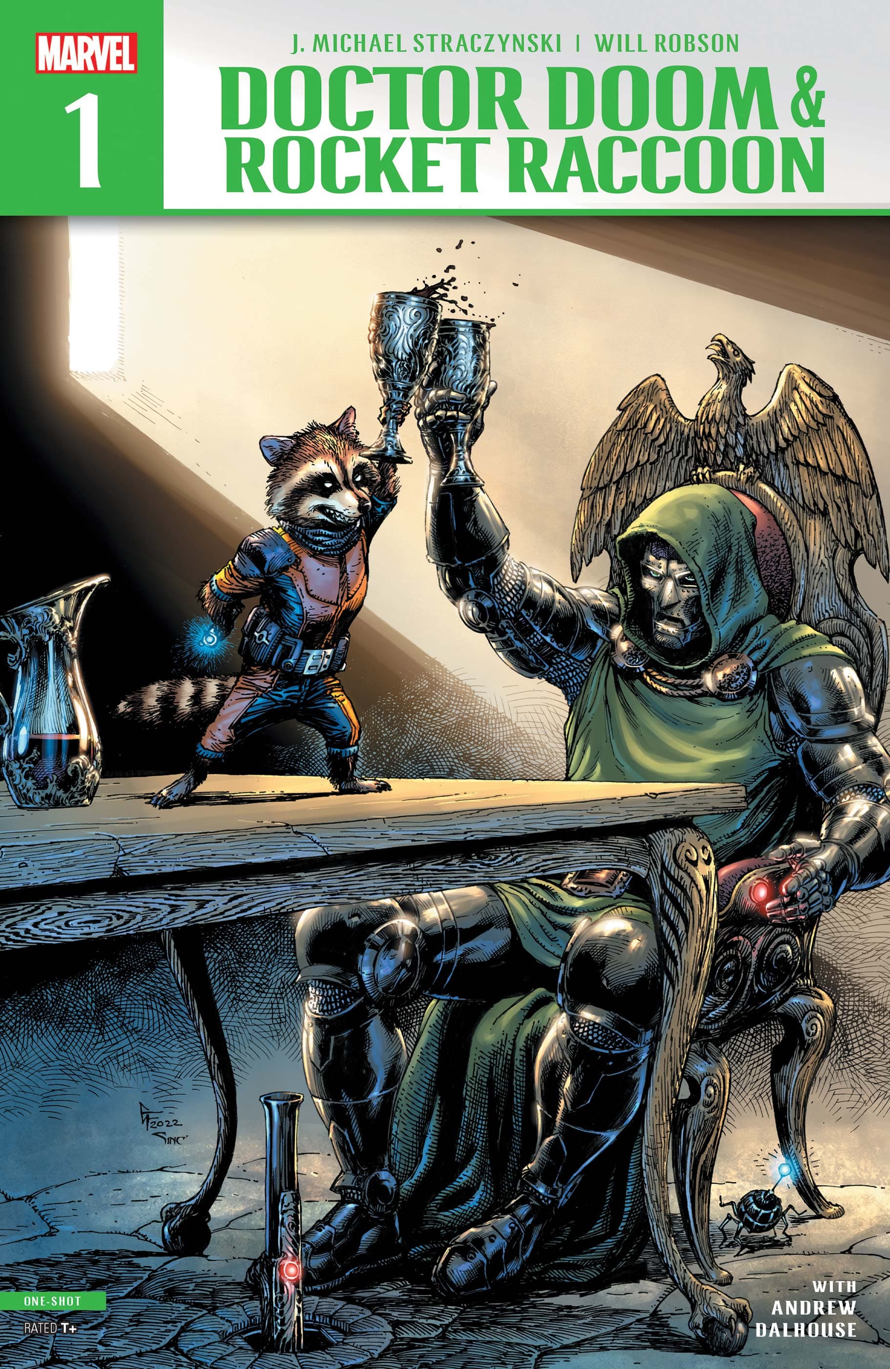 DOCTOR DOOM & ROCKET RACCOON (2025) #1 cover by Gary Frank