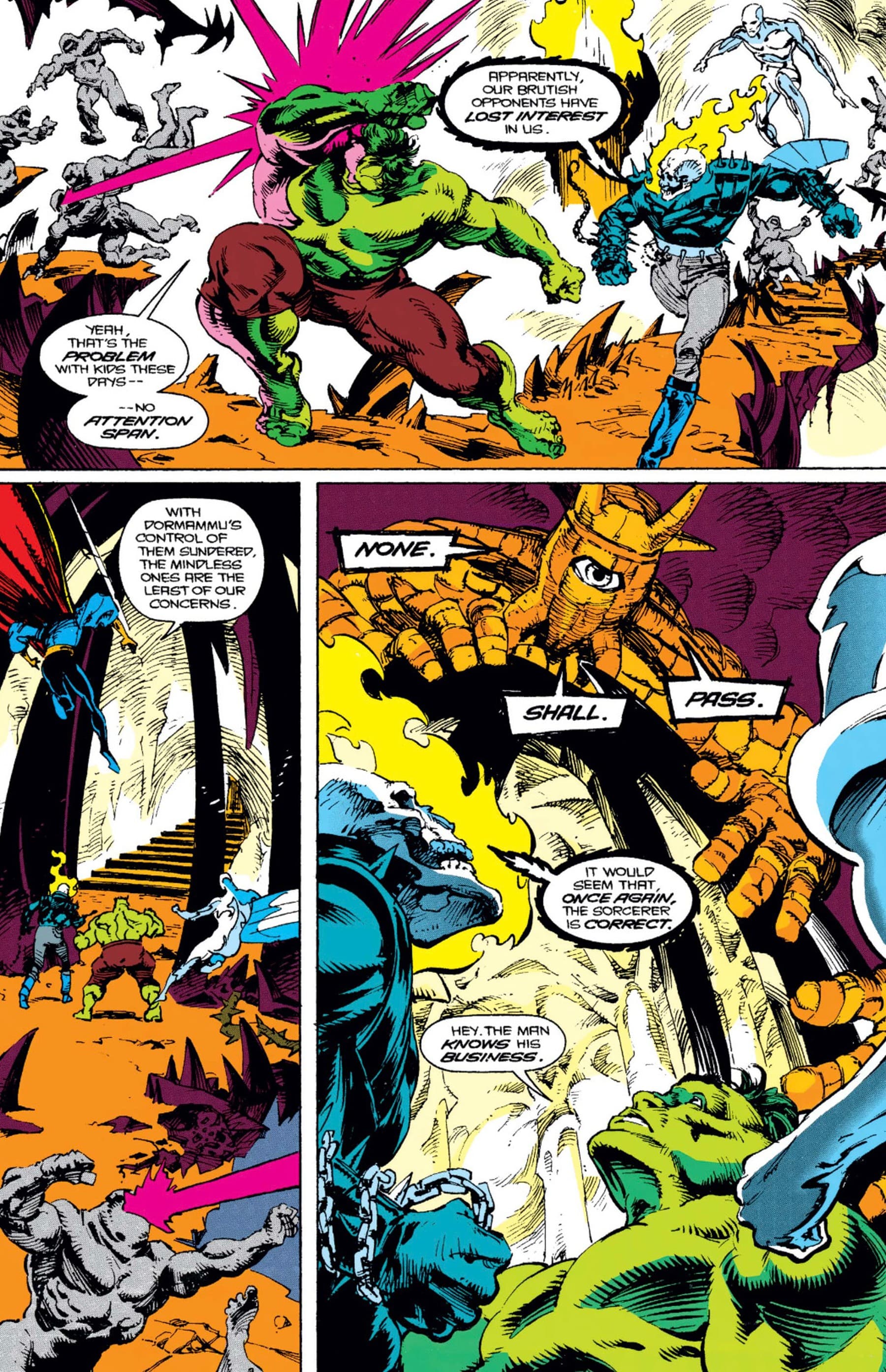 DOCTOR STRANGE, SORCERER SUPREME (1988) #50 page by Len Wein and Geof Isherwood