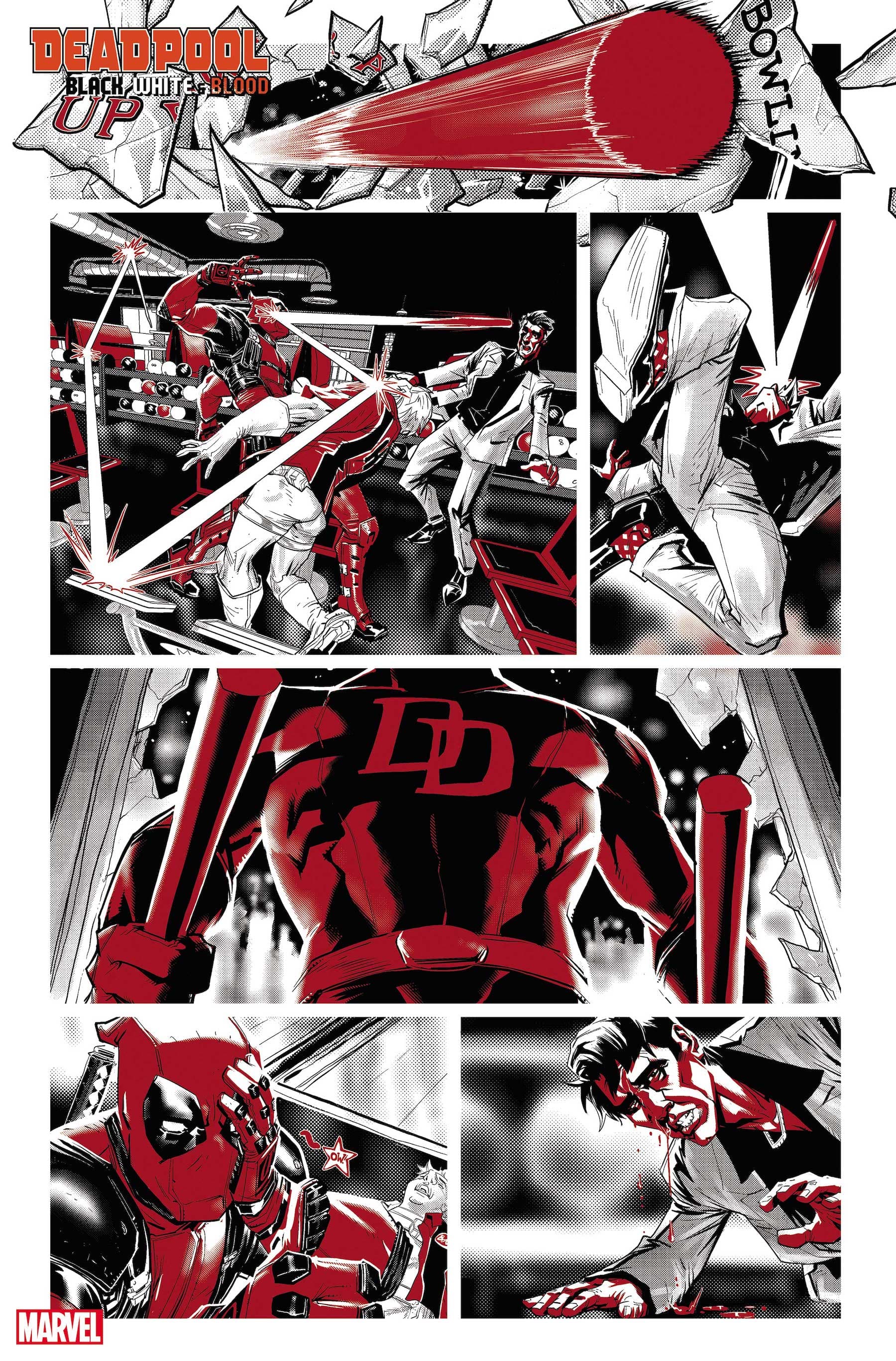DEADPOOL: BLACK, WHITE & BLOOD #2 preview art by Pete Woods