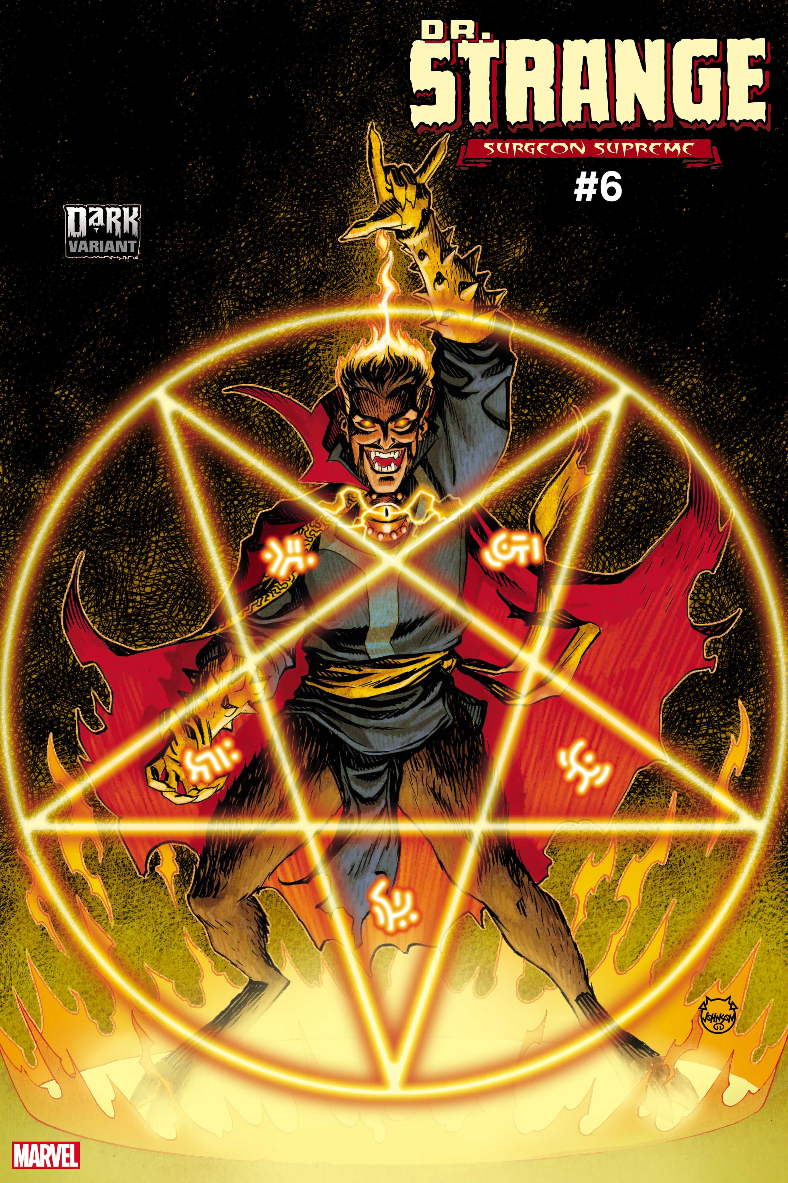 DR. STRANGE #6 DARK MARVEL VARIANT by DAVE JOHNSON