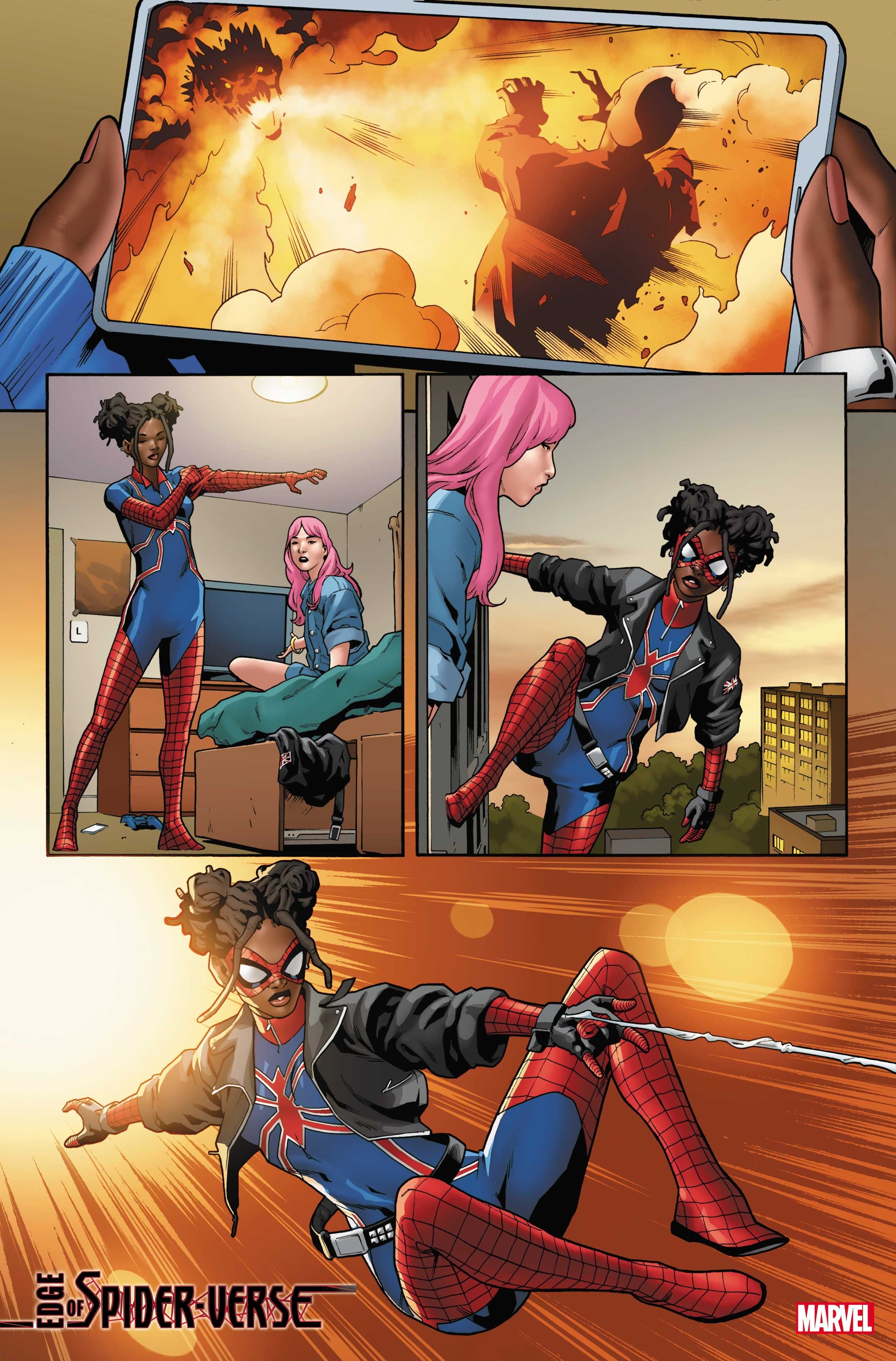 EDGE OF SPIDER-VERSE #2 interior artwork by Ruairi Coleman