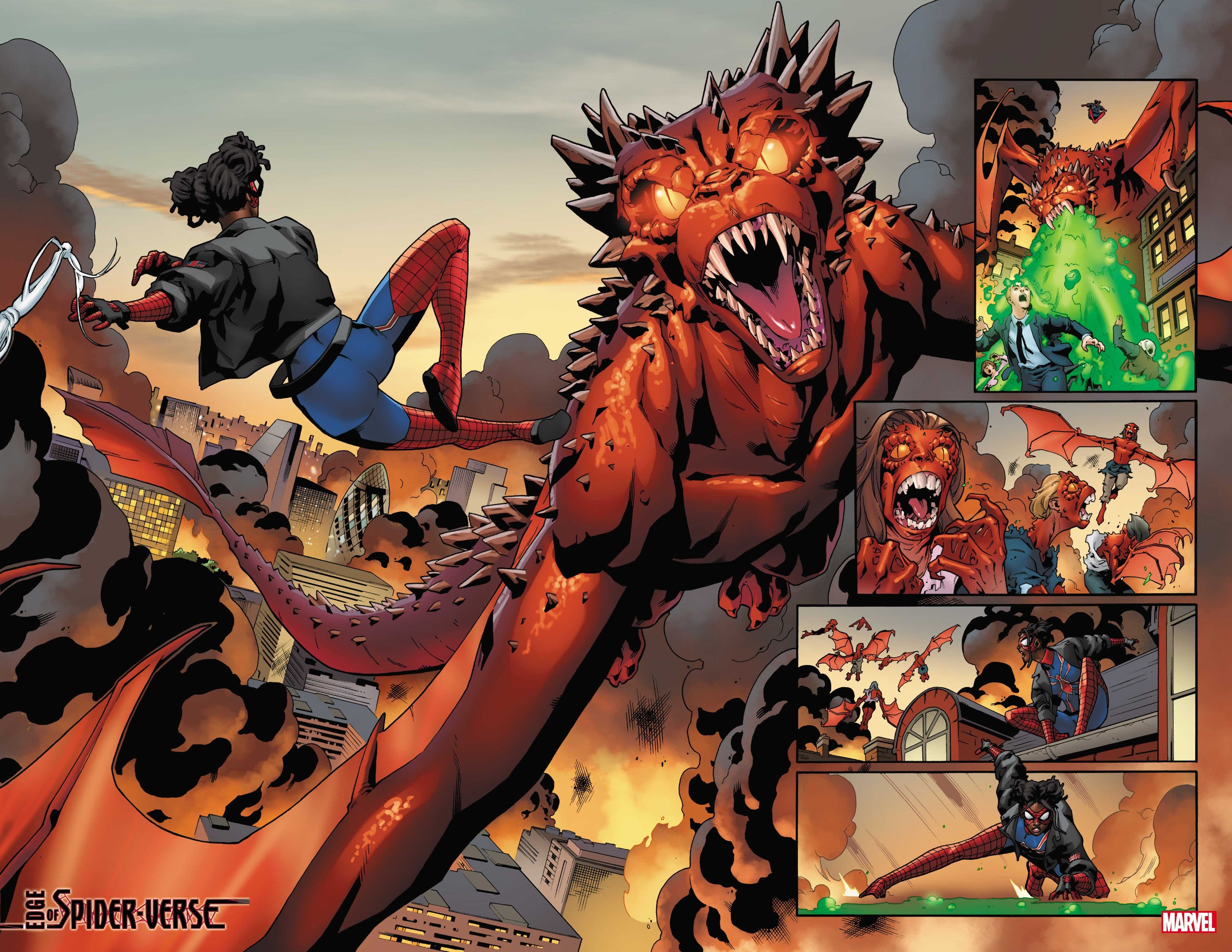 EDGE OF SPIDER-VERSE #2 interior artwork by Ruairi Coleman