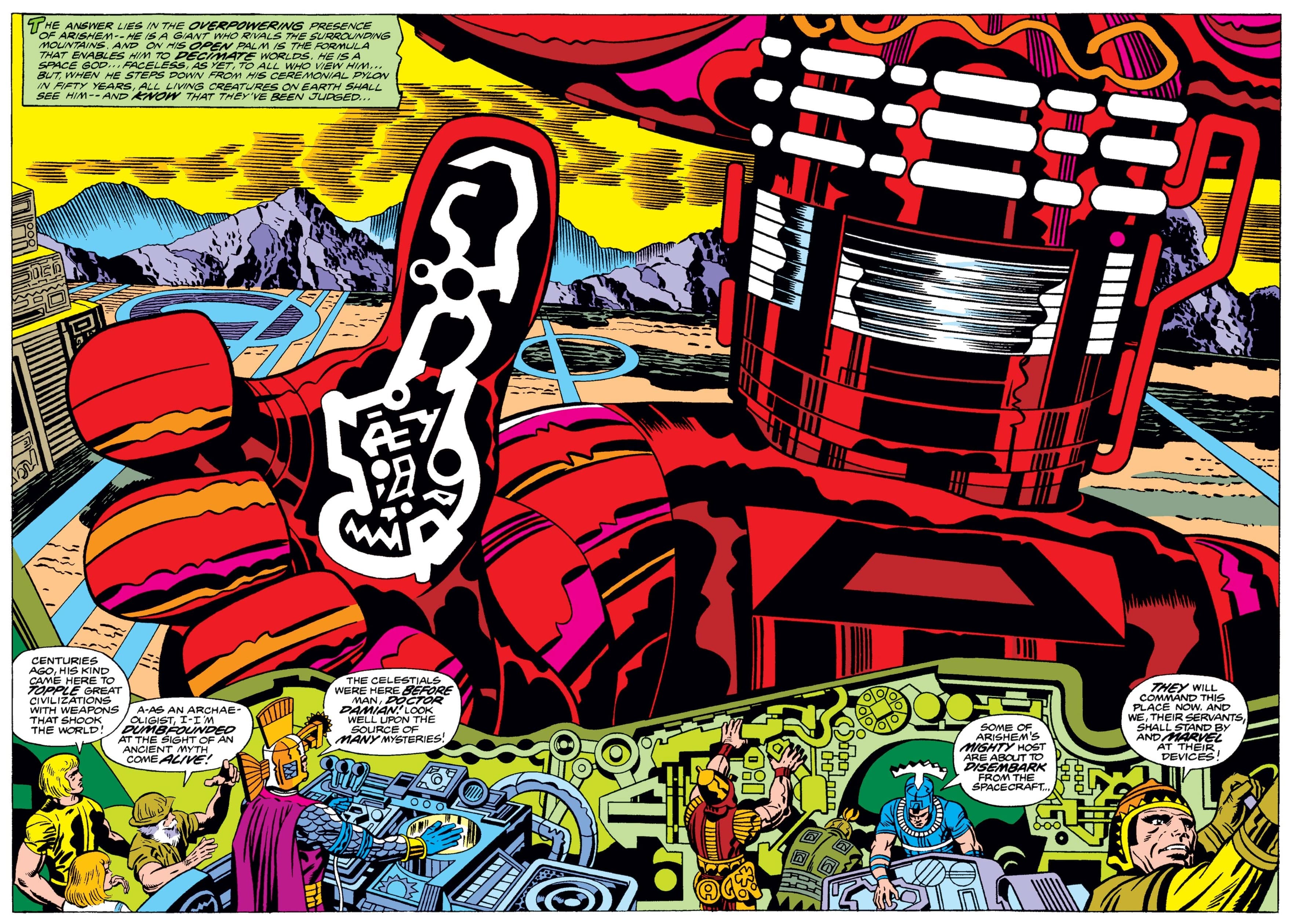 Arishem acts as a judge in ETERNALS (1976) #3.