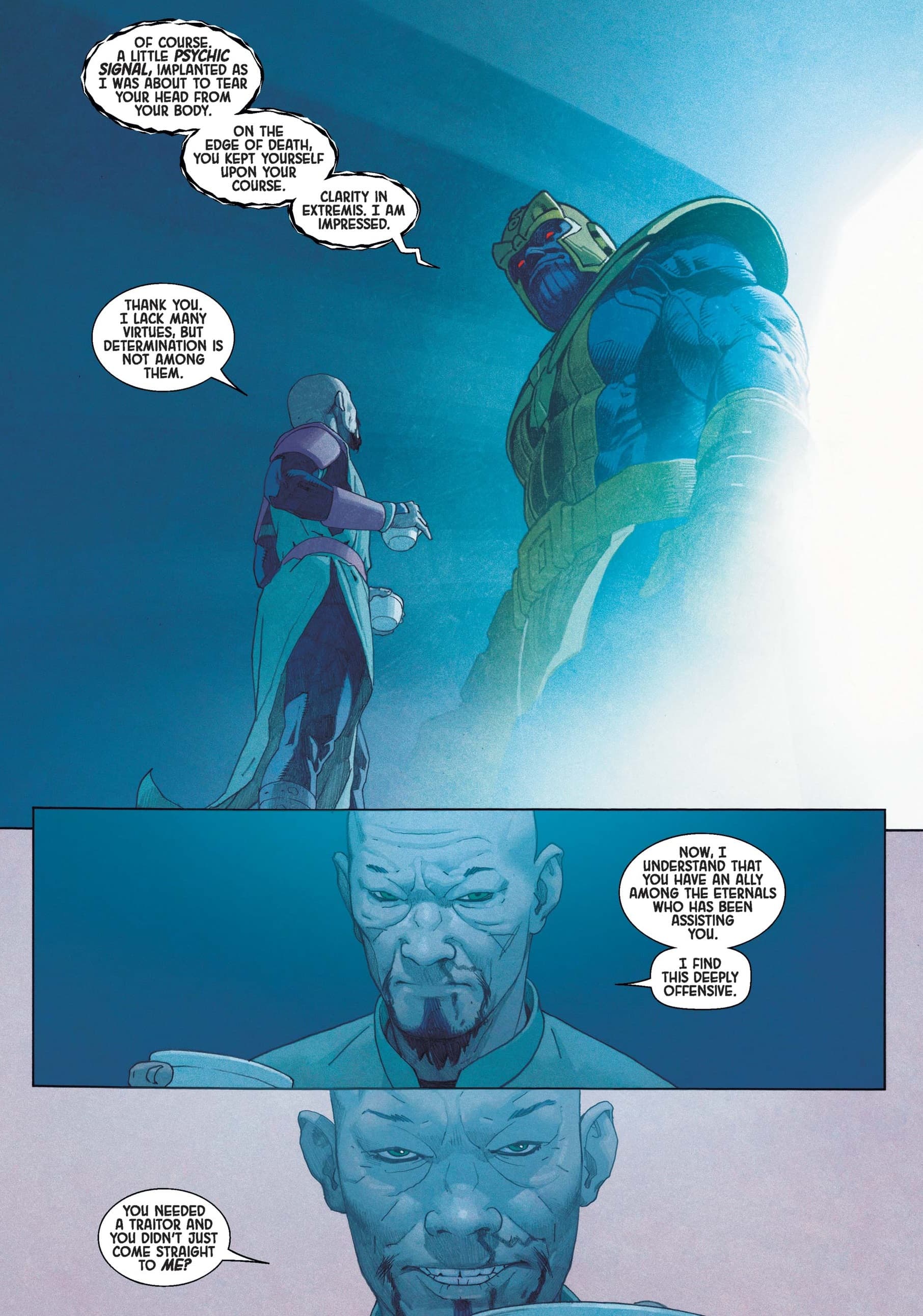 Druig attempts to strike a deal with Thanos.