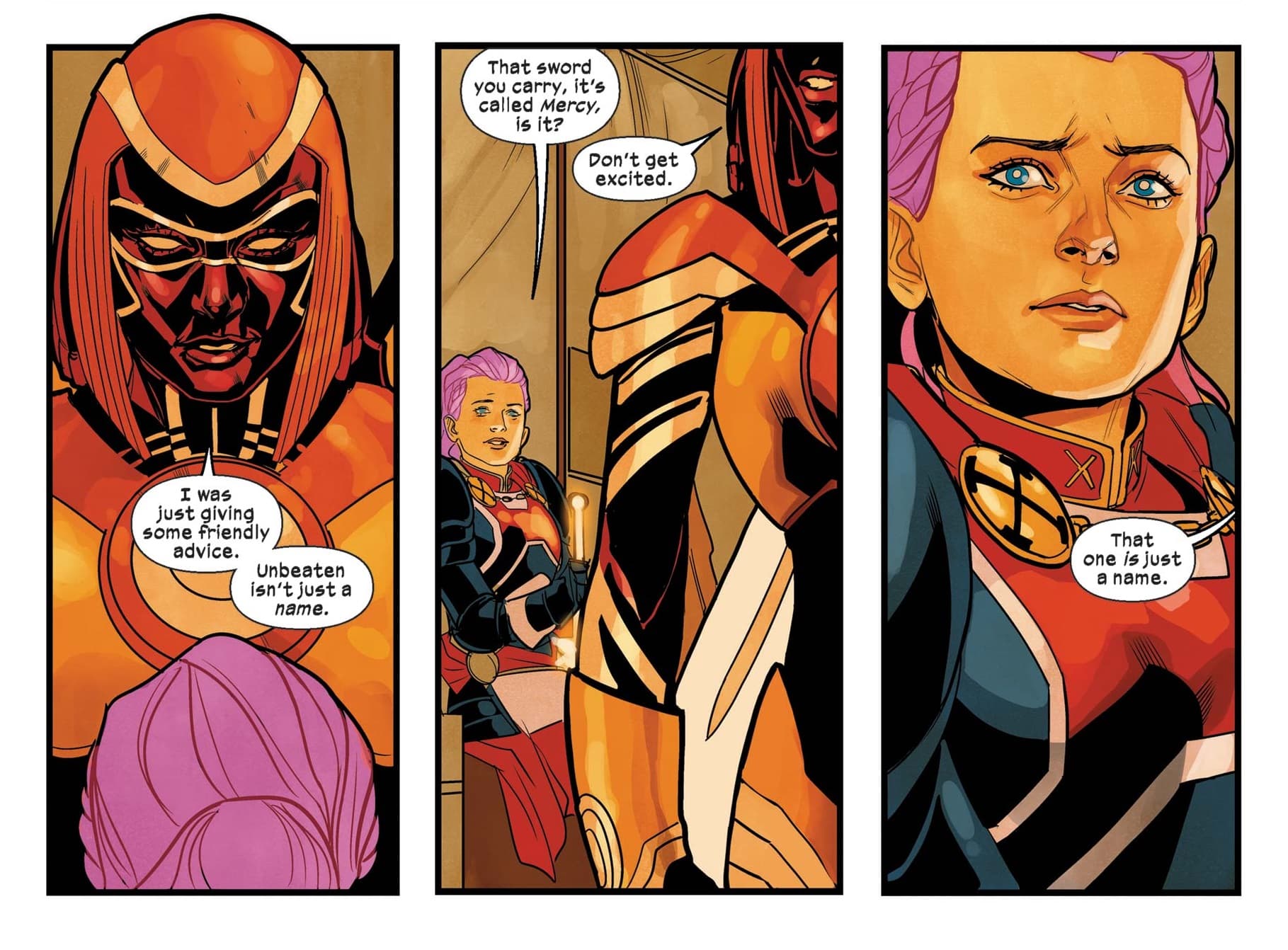 Captain Britain versus Isca the Unbeaten in EXCALIBUR (2019) #14.