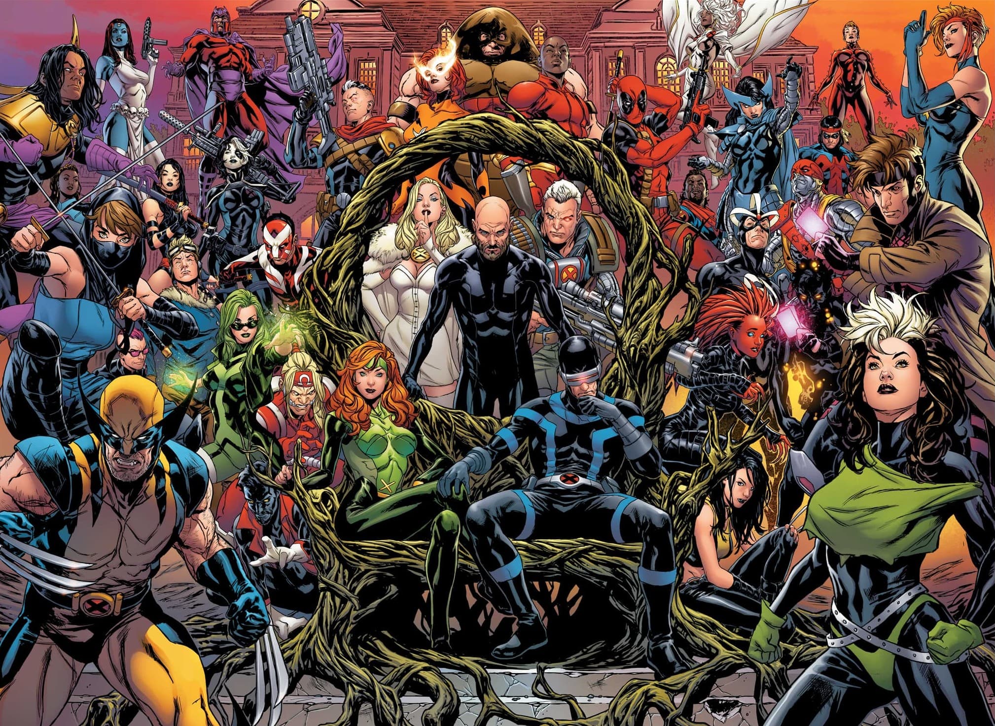 FALL OF THE HOUSE OF X and RISE OF THE POWERS OF X promotional artwork by Mark Brooks and Richard Isanove