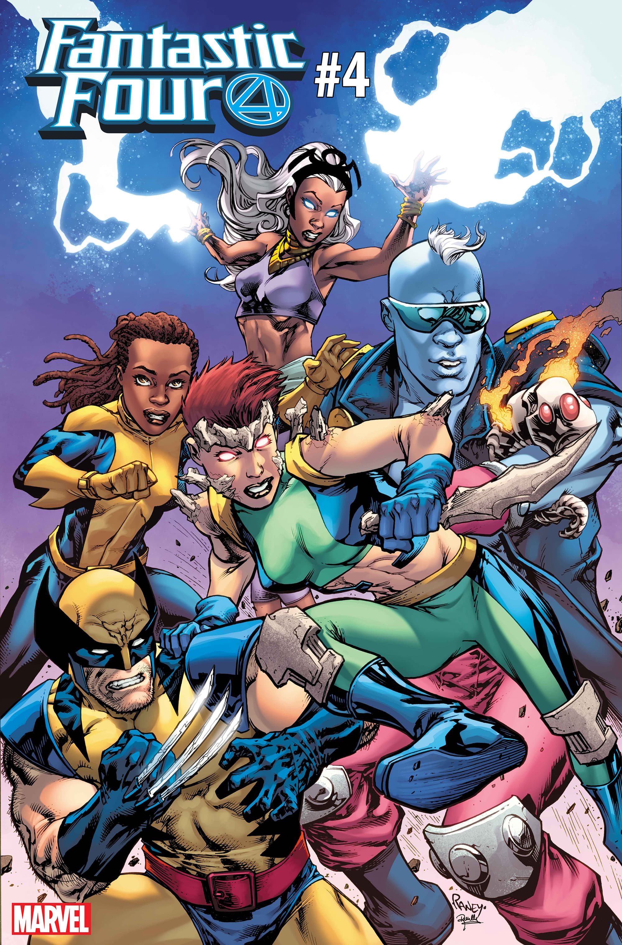 FANTASTIC FOUR #4 / UNCANNY X-MEN VARIANT COVER by Tom Raney