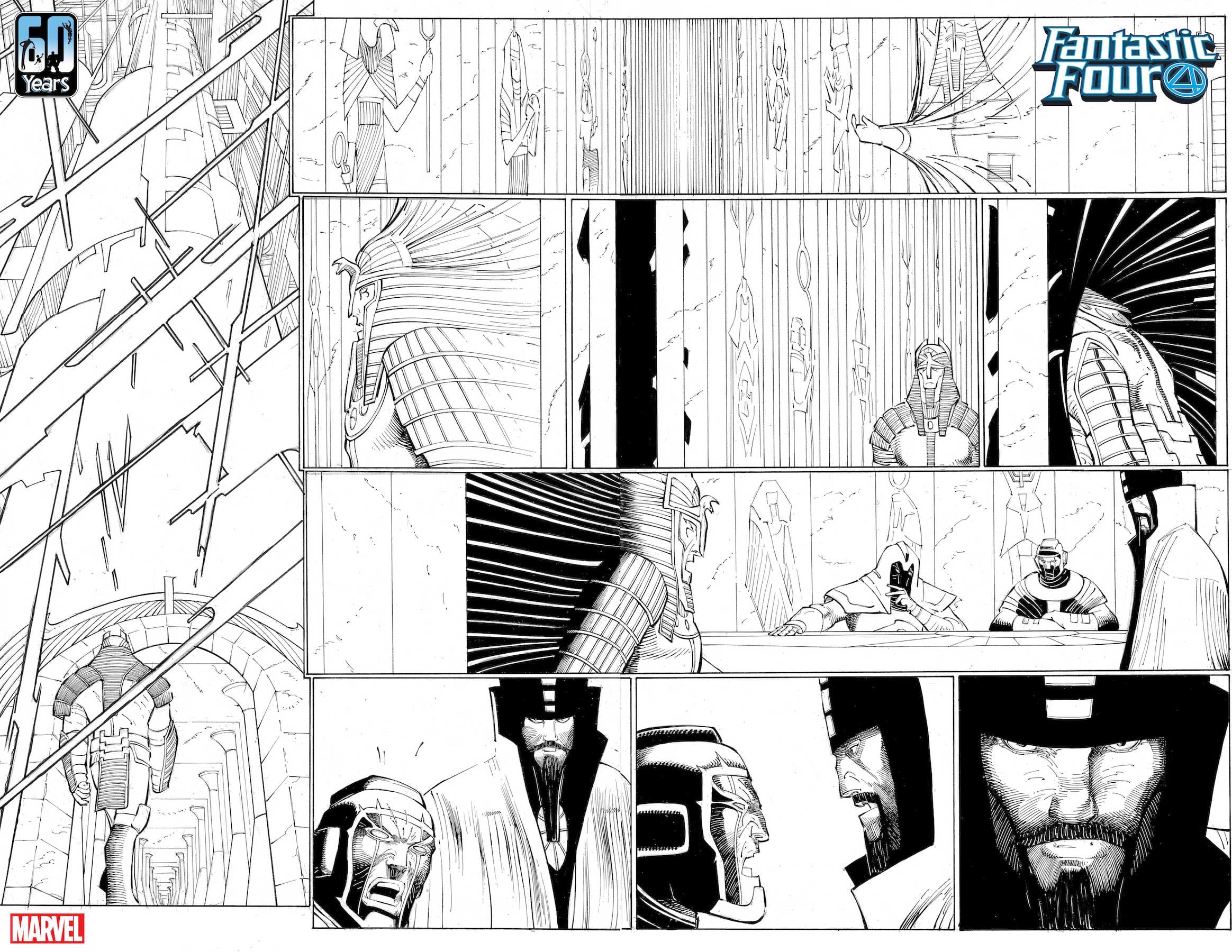 FANTASTIC FOUR #35 preview inks by John Romita Jr. and JP Mayer
