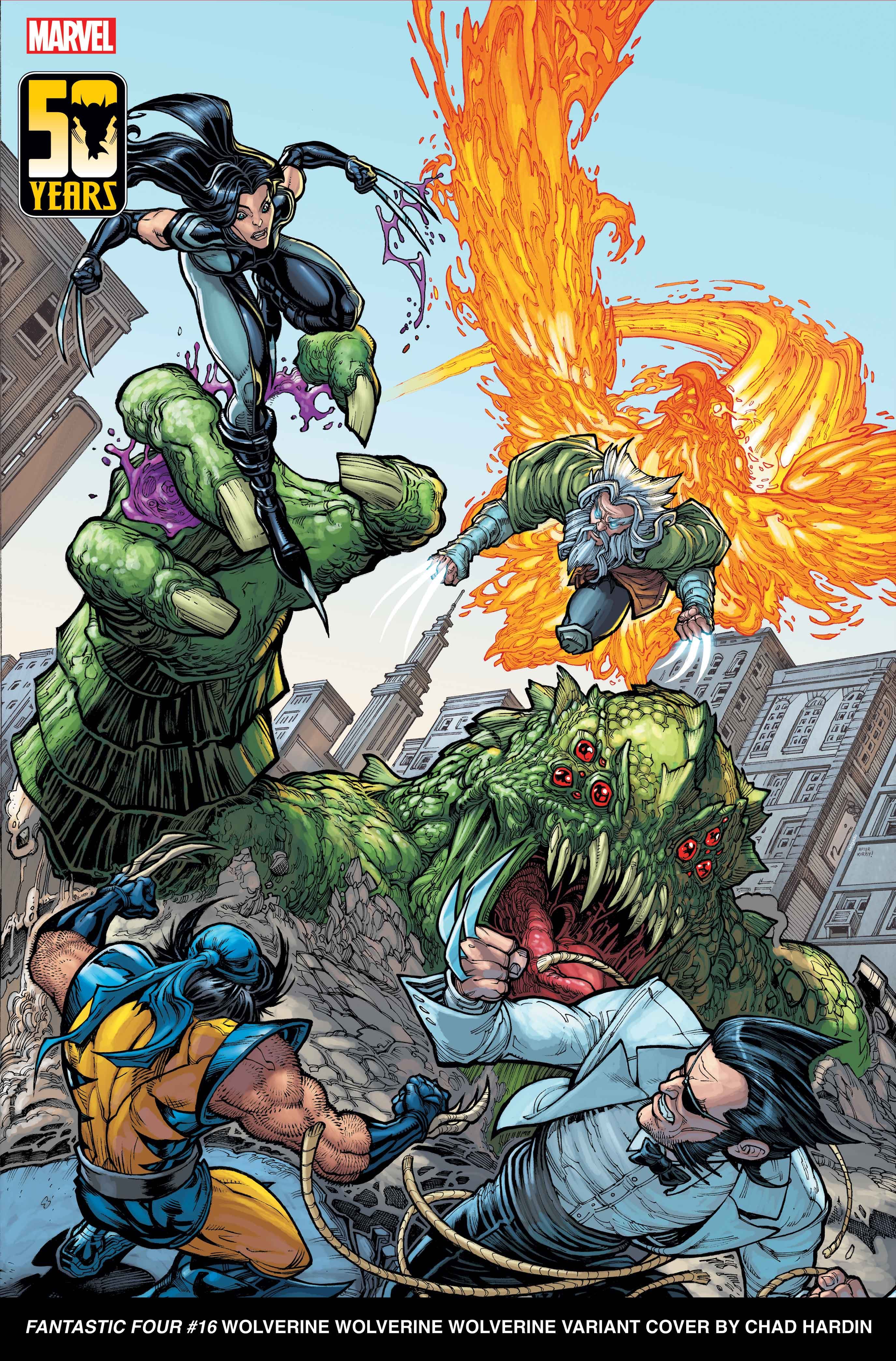 FANTASTIC FOUR #16 Wolverine Wolverine Wolverine Variant Cover by Chad Hardin​​​​​​​