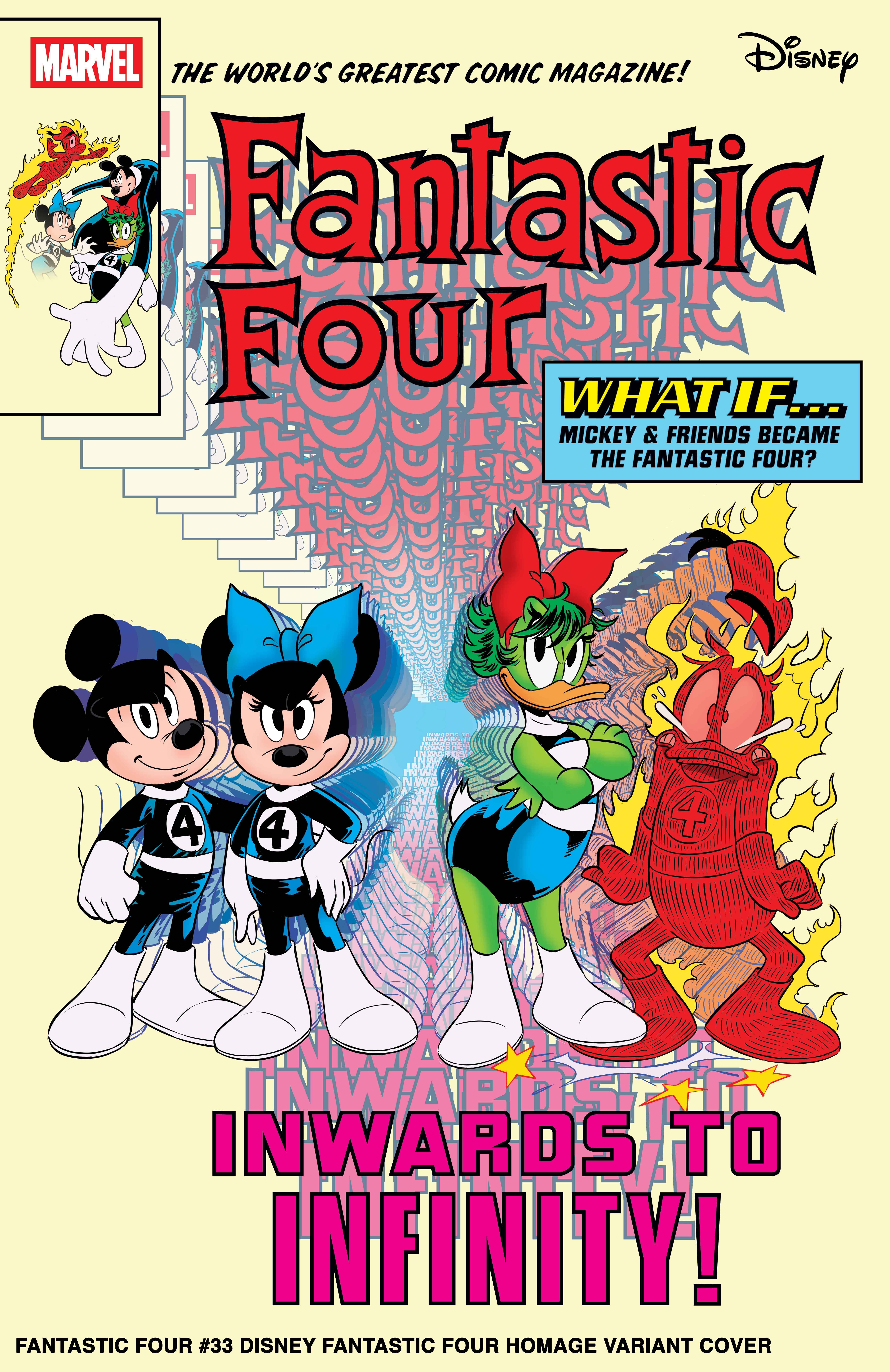 FANTASTIC FOUR #33 Disney What If? Fantastic Four Homage Variant Cover by GIULIA LOMURNO