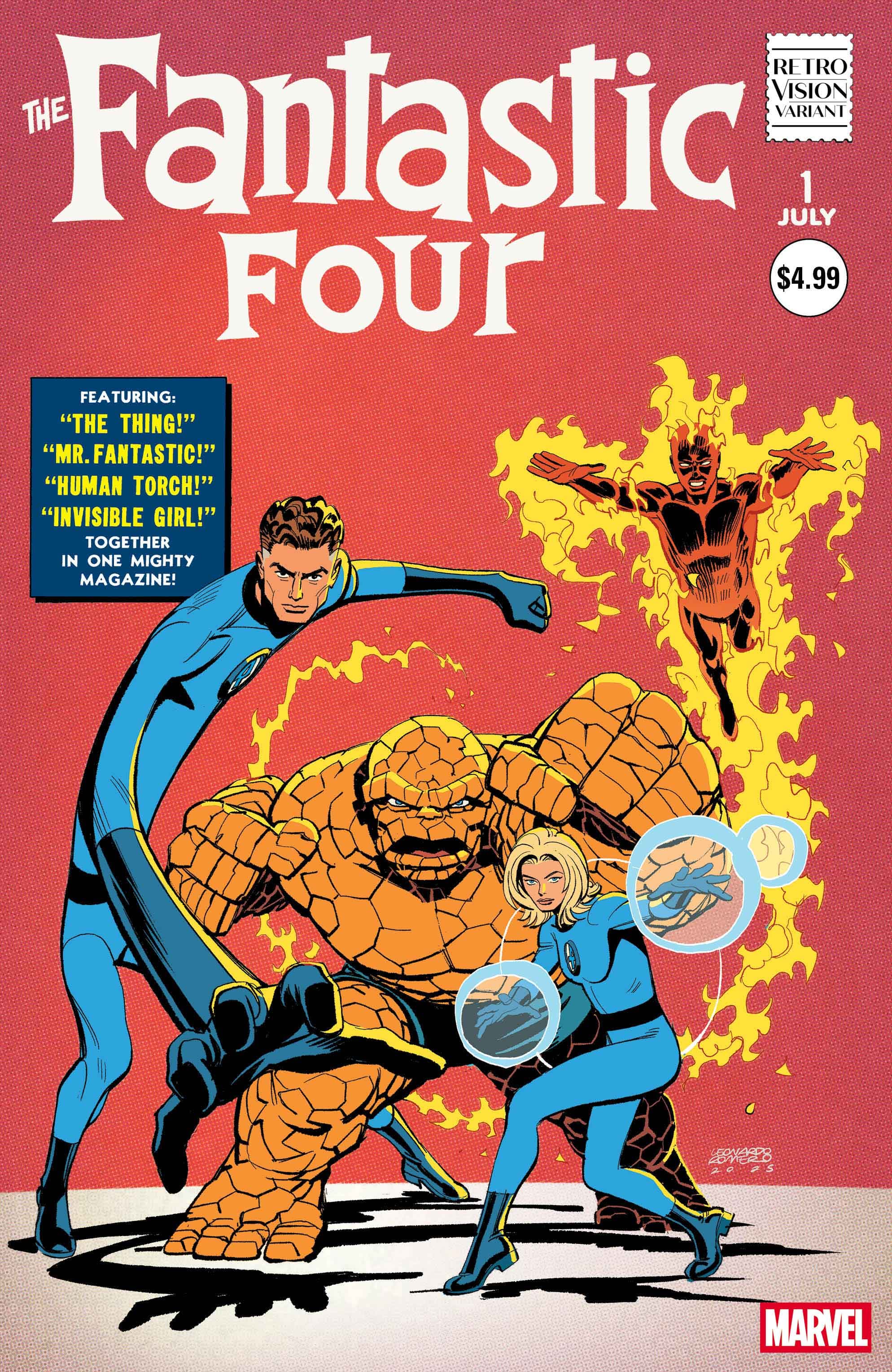 FANTASTIC FOUR #1 Retrovision Variant Cover by LEO ROMERO