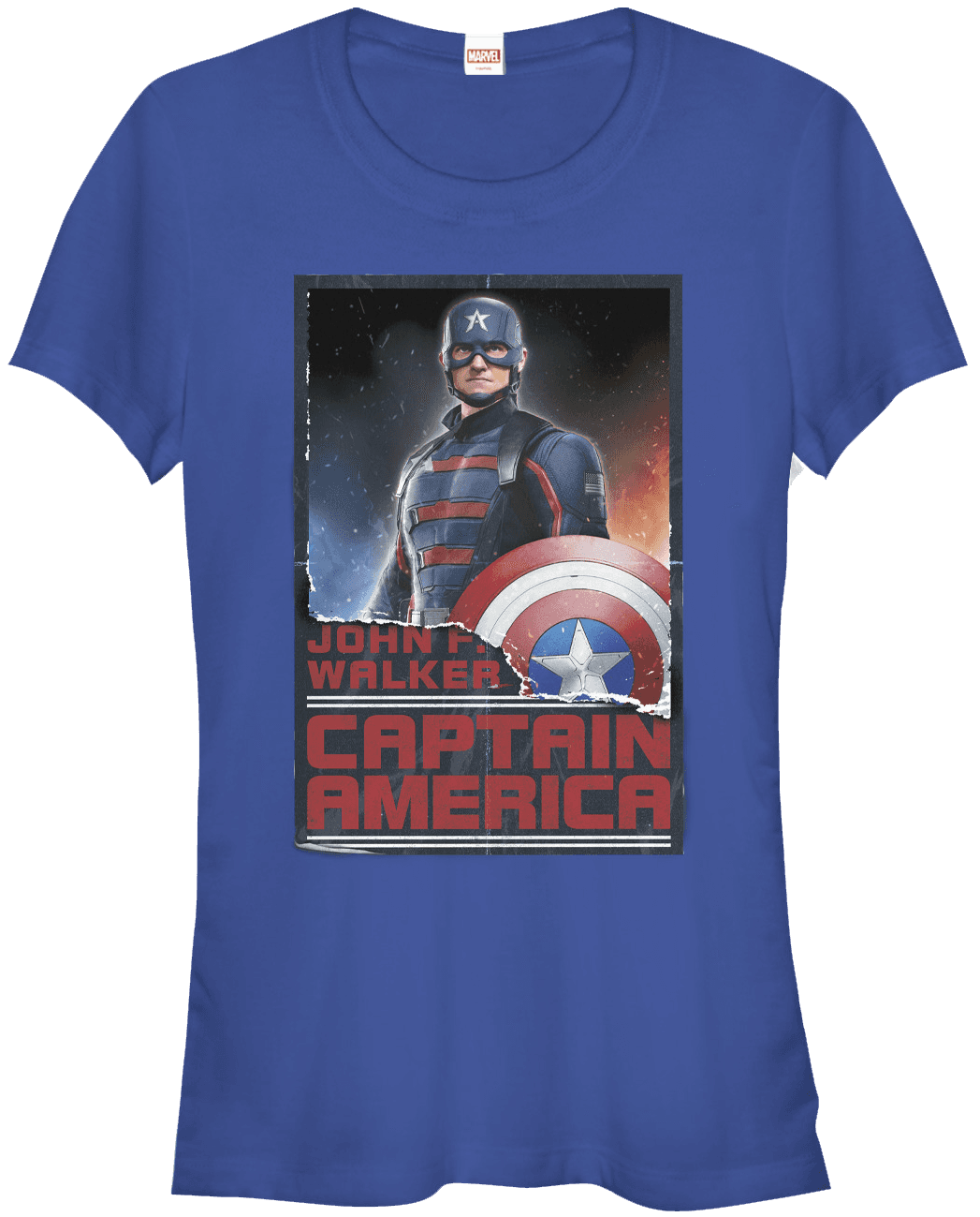 <a href=https://www.hottopic.com/product/marvel-the-falcon-and-the-winter-soldier-stand-tall-captain-girls-t-shirt/15523062.html>Stand Tall Captain T-Shirt</a> / Hot Topic