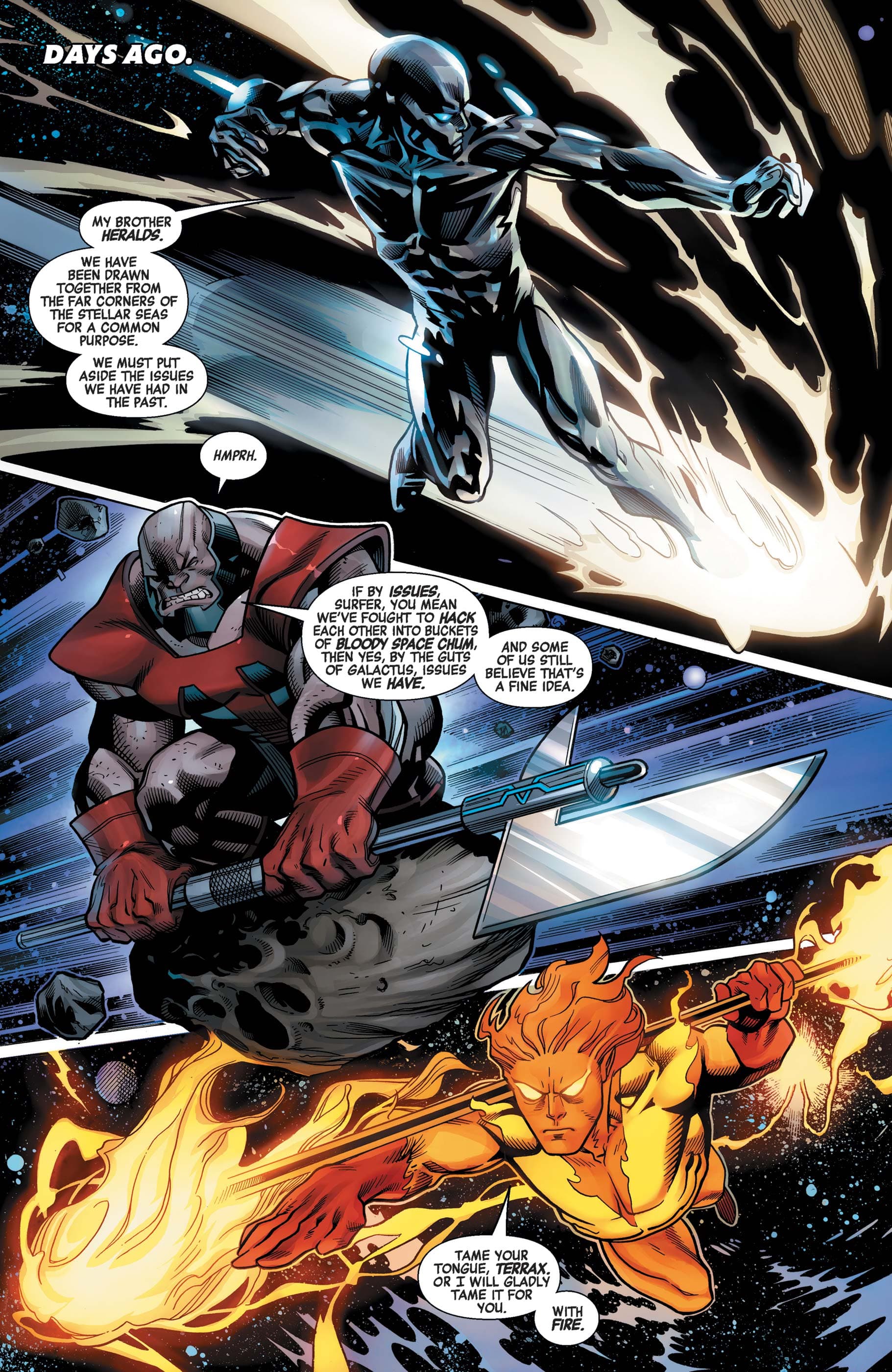 AVENGERS (2018) #28 Silver Surfer Terrax the Tamer Firelord Heralds of Galactus