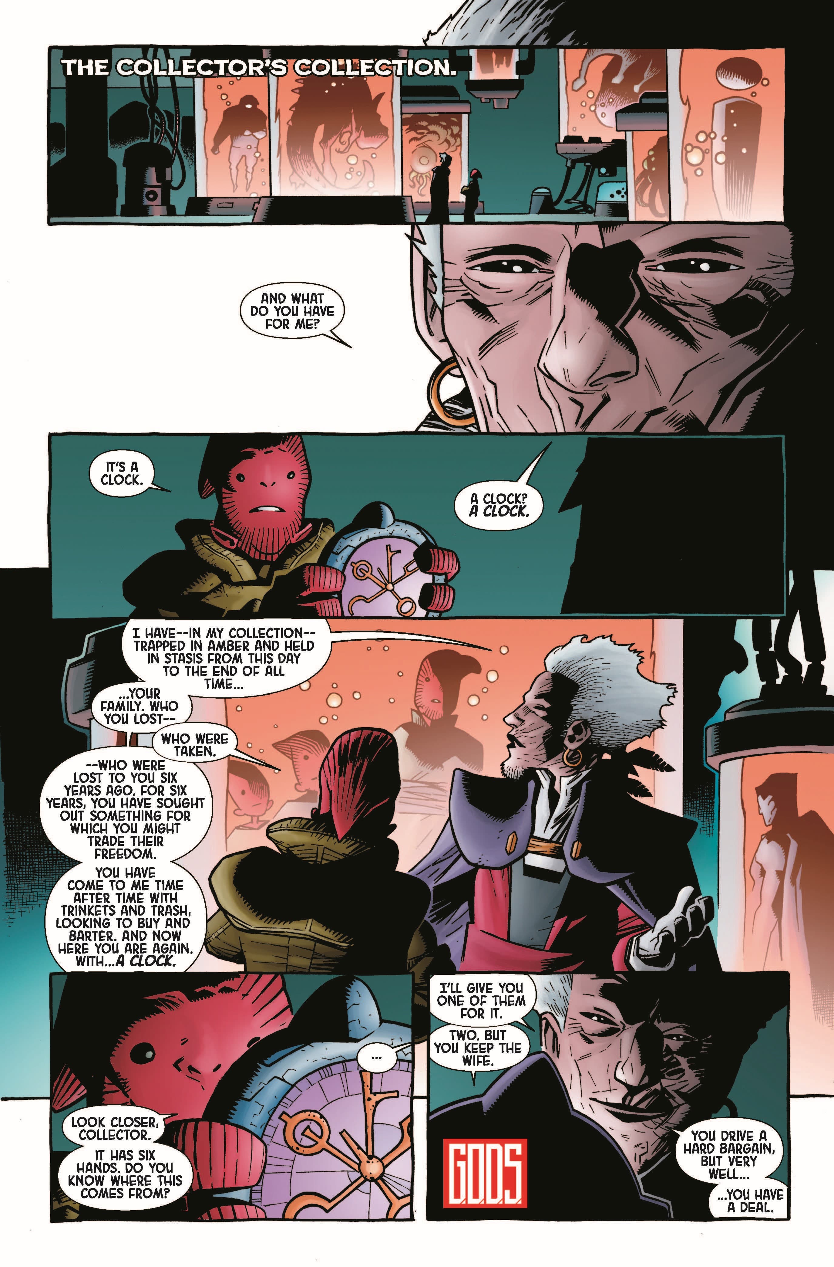 GUARDIANS OF THE GALAXY (2023) #5: G.O.D.S. Bonus Page by Jonathan Hickman and Kev Walker