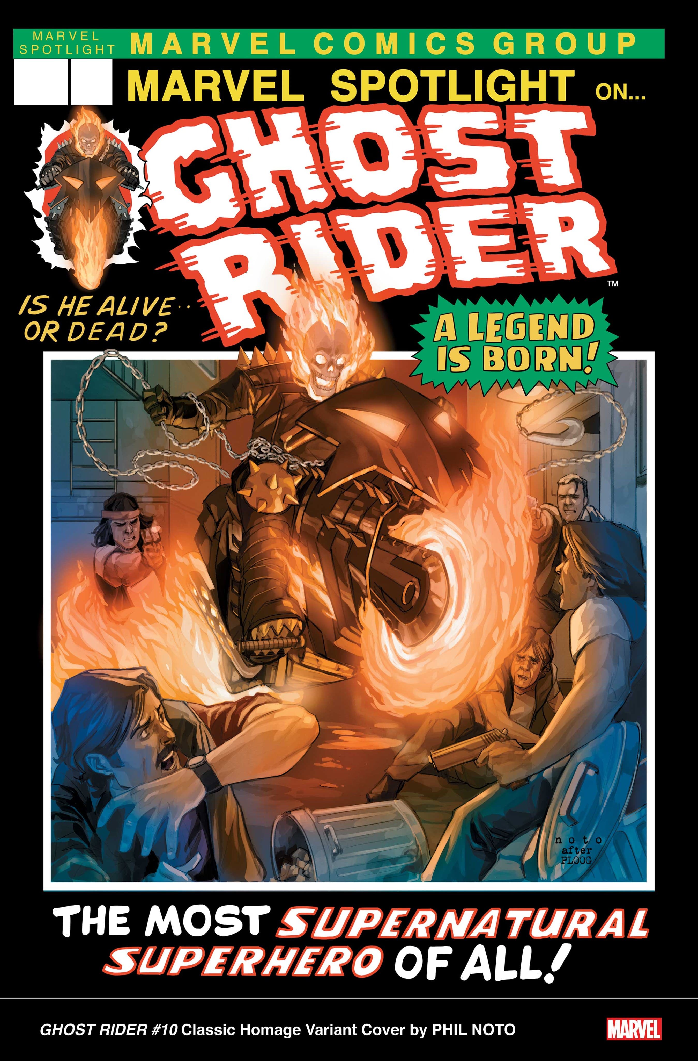 GHOST RIDER #10 Classic Homage Variant Cover by PHIL NOTO