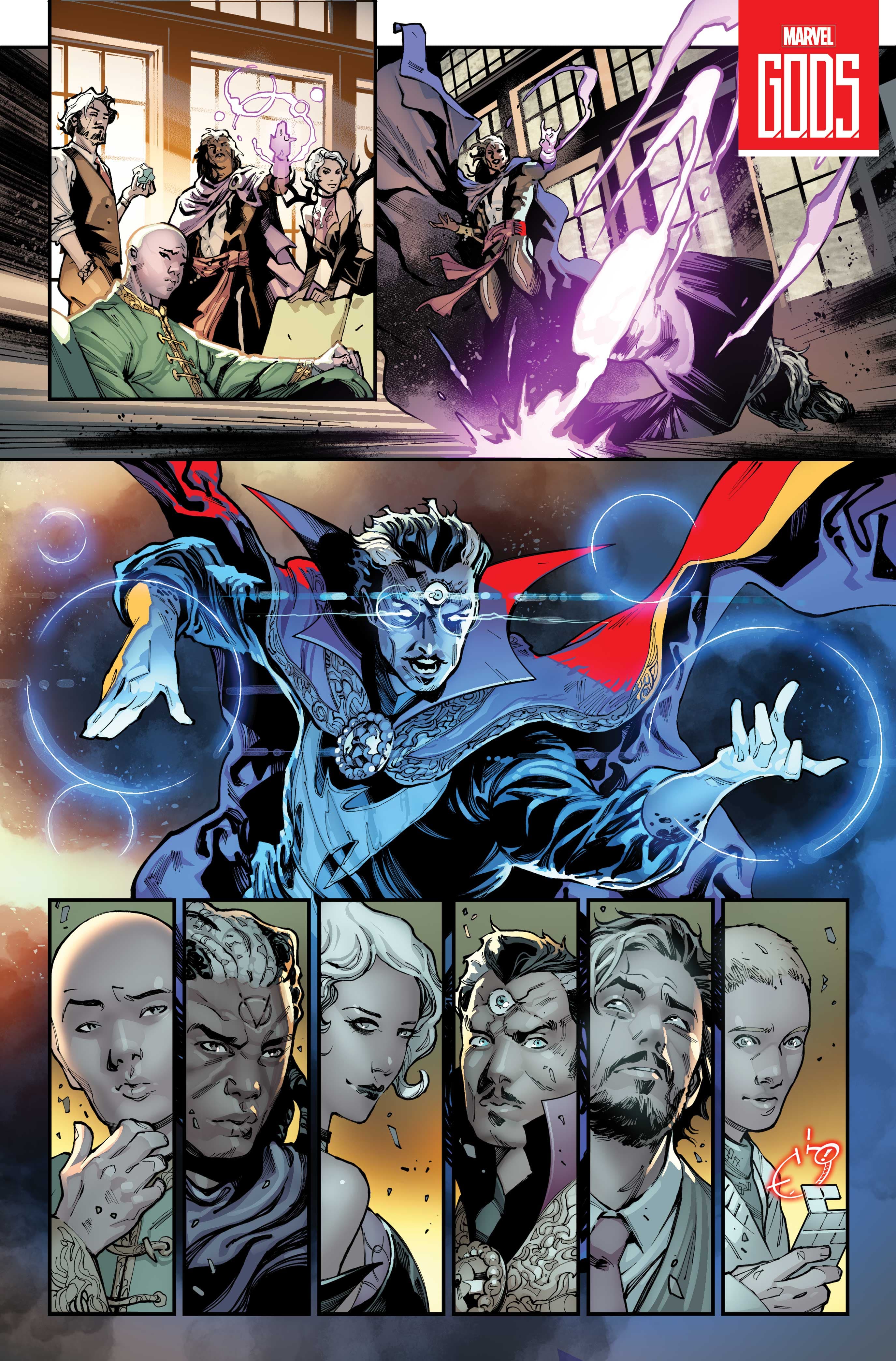 G.O.D.S. #2 interior artwork by Valerio Schiti