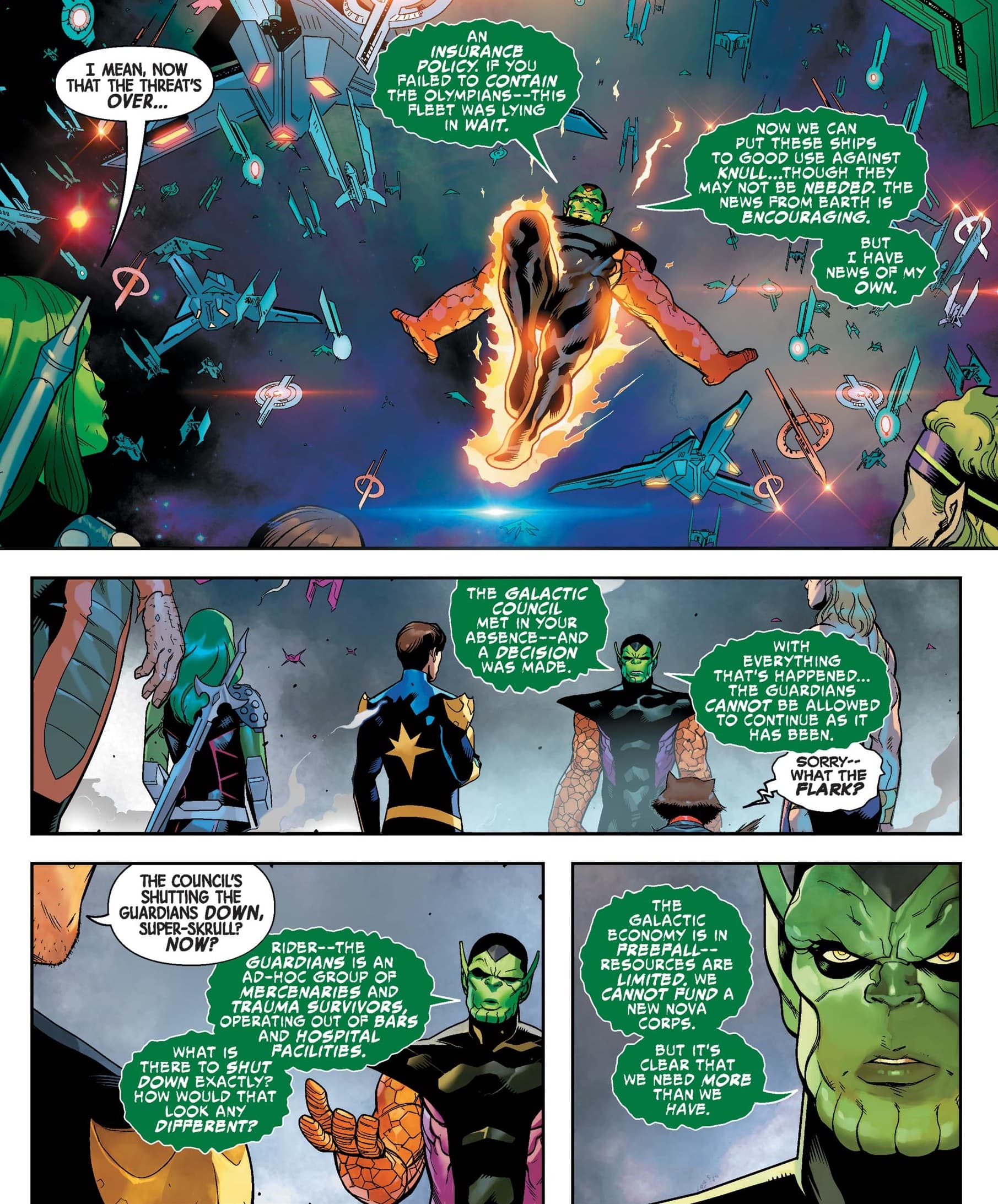 Kl’rt as an aid to the Guardians in GUARDIANS OF THE GALAXY (2020) #12.