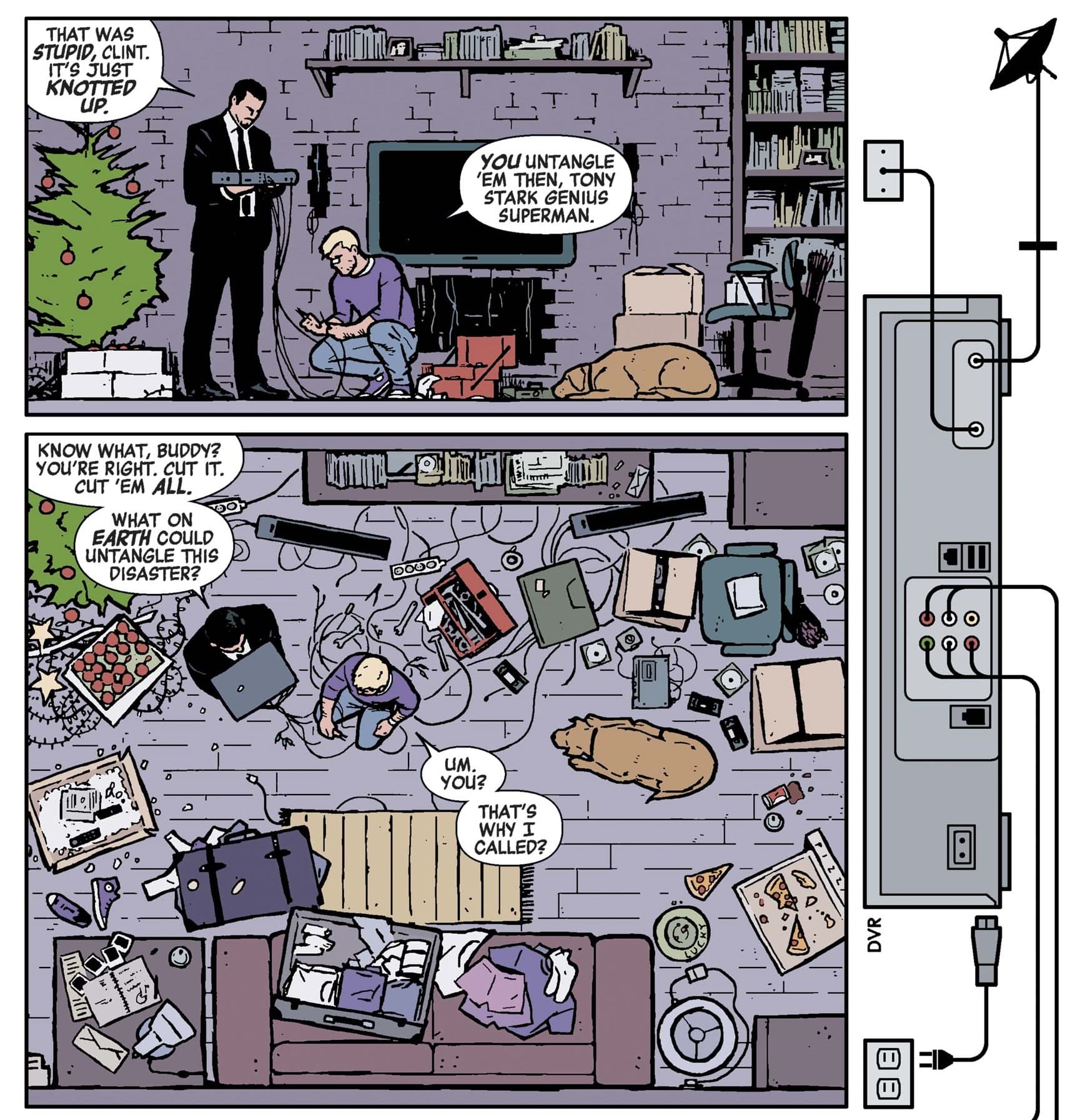 Lucky minds his own business.