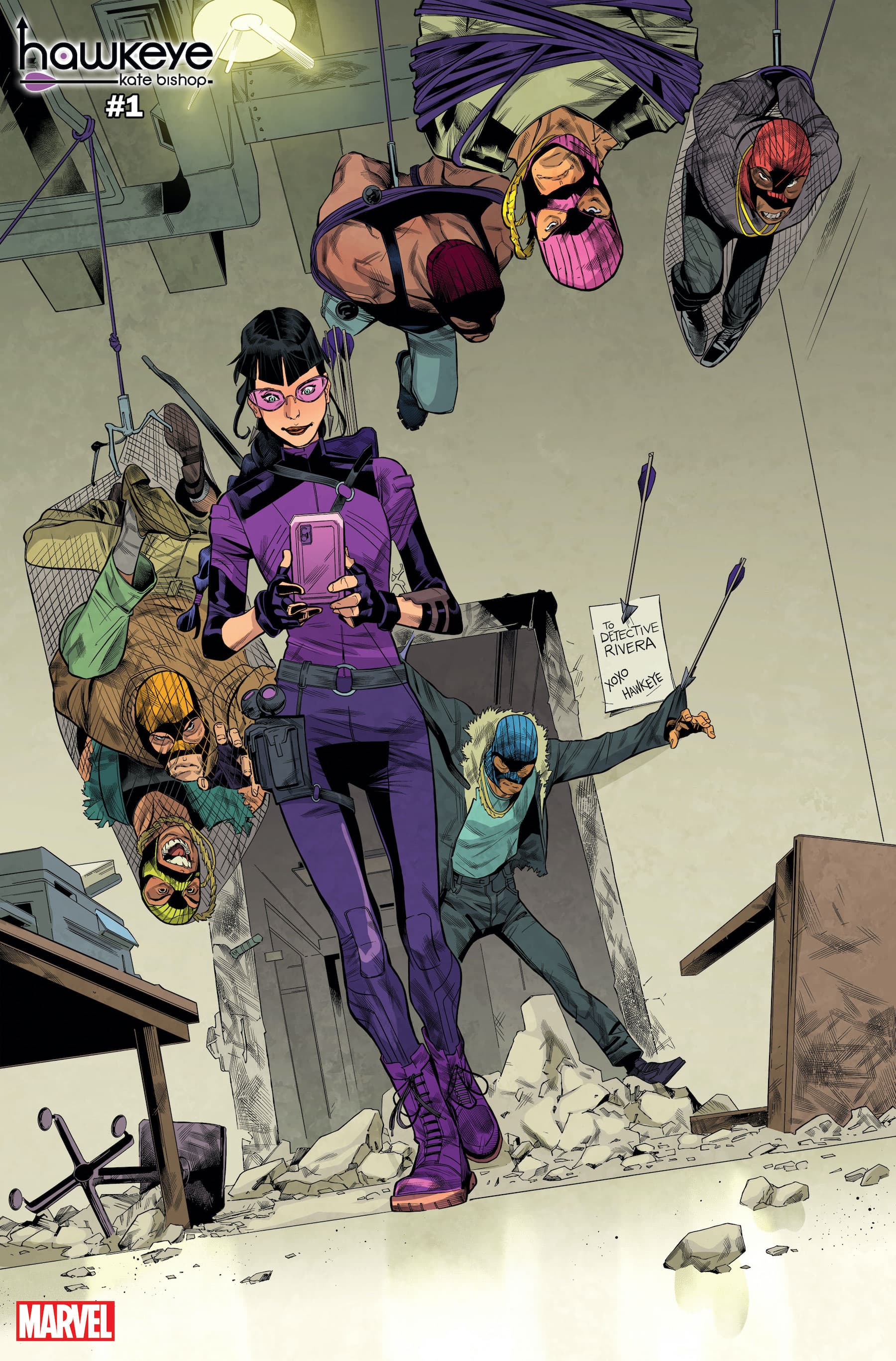 HAWKEYE: KATE BISHOP #1 preview art by Enid Balám with inks by Oren Junior and colors by Brittany Peer