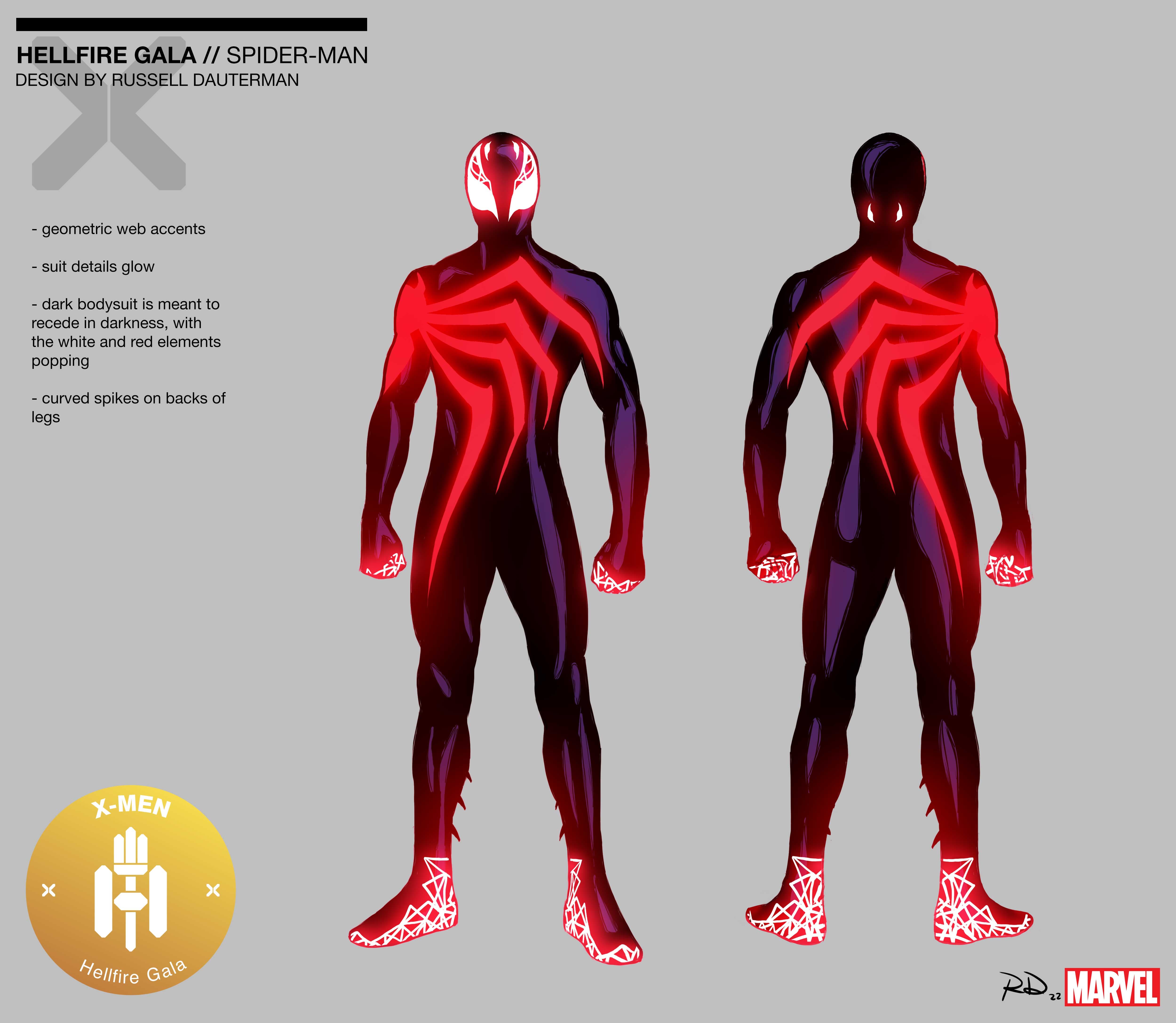 Spider-Man Hellfire Gala 2022 Design by Russell Dauterman