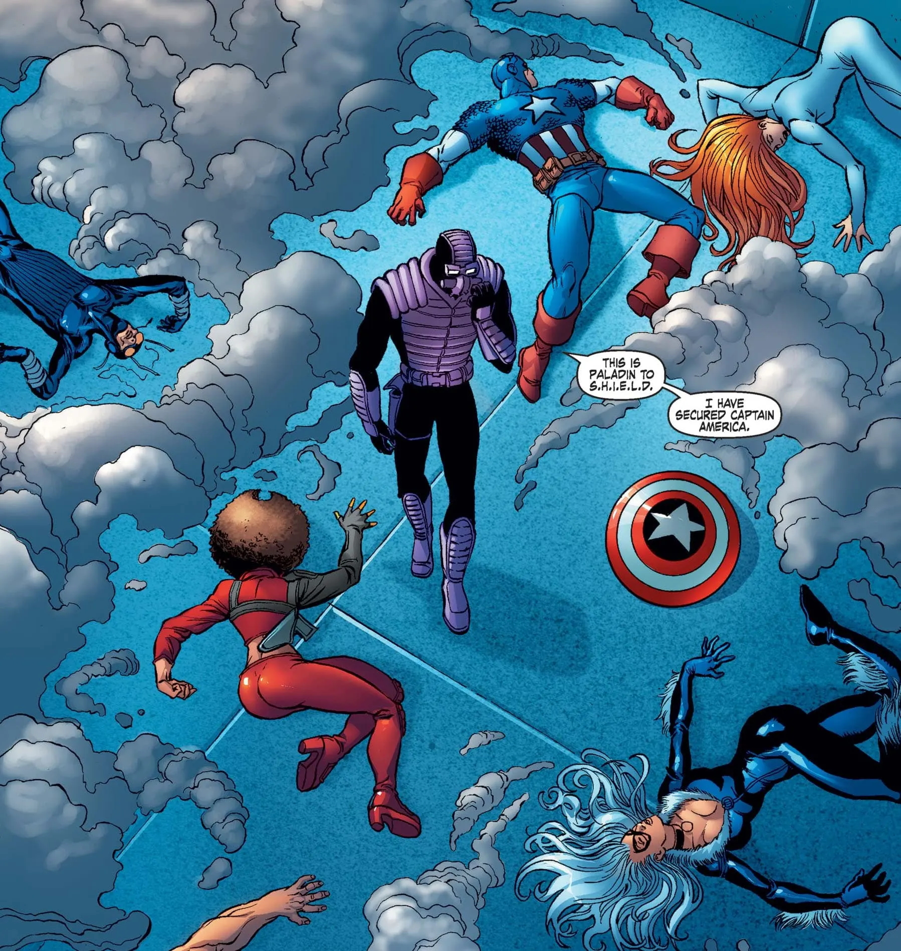 [PALADIN DEFEATS HEROES FOR HIRE] HEROES FOR HIRE (2006) #2 by Justin Gray, Jimmy Palmiotti, Billy Tucci, and Francis Portela
