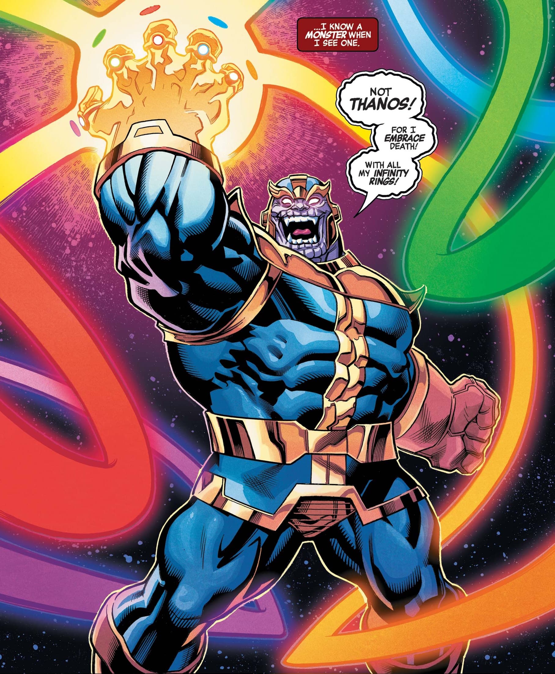 Thanos and his Infinity rings.